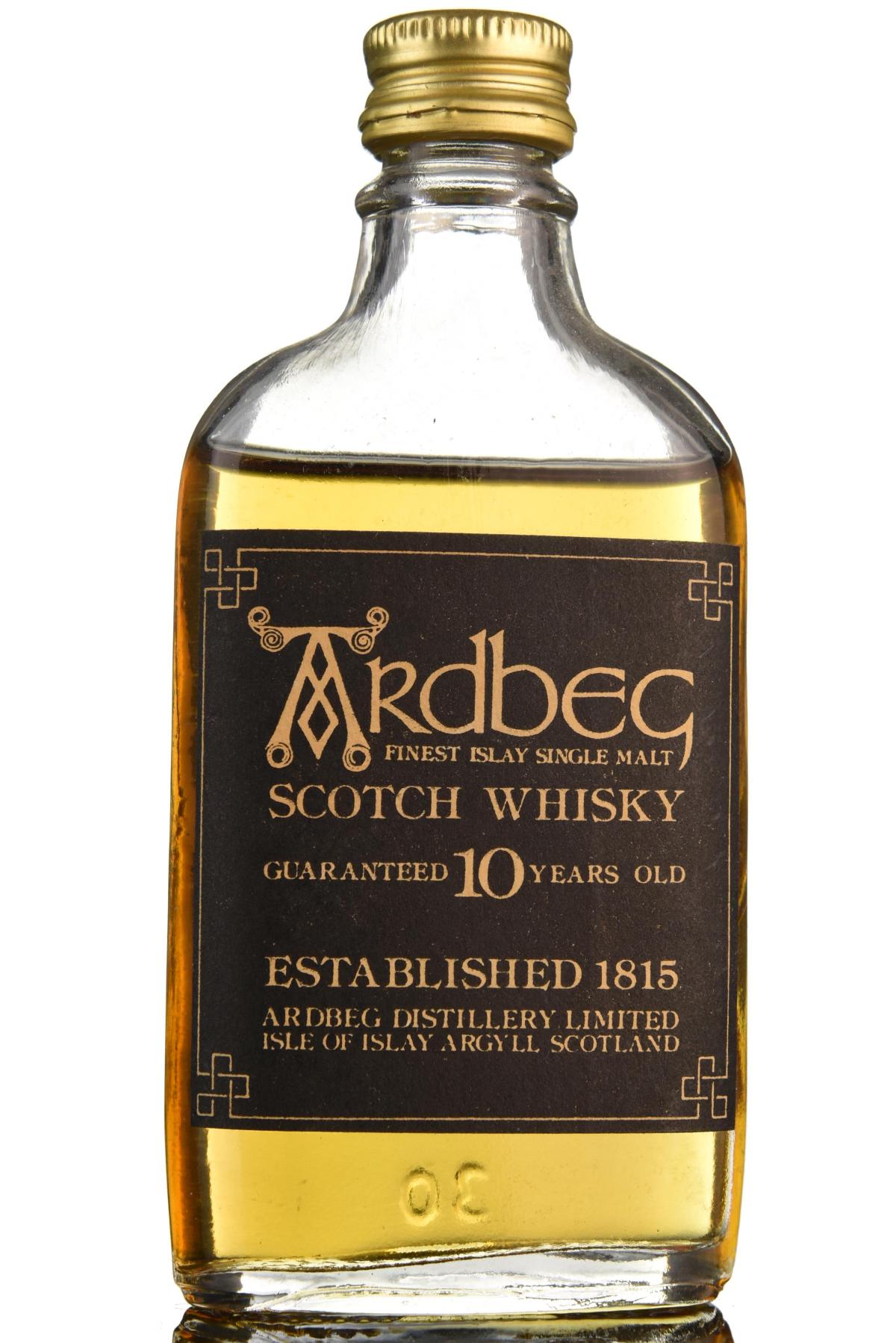 Ardbeg 10 Year Old - Guaranteed - 1980s - Miniature