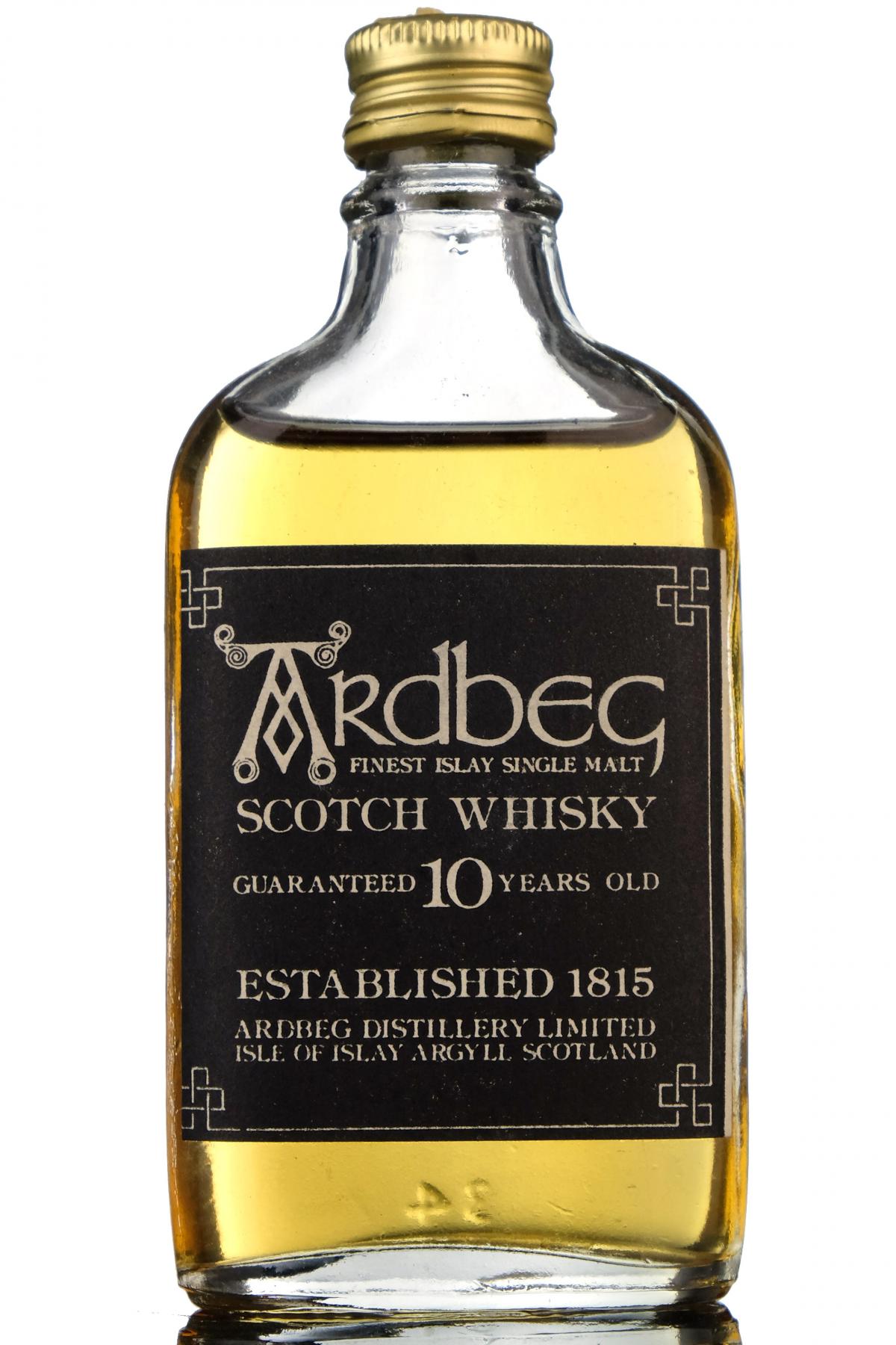 Ardbeg 10 Year Old - Guaranteed - 1980s - Miniature