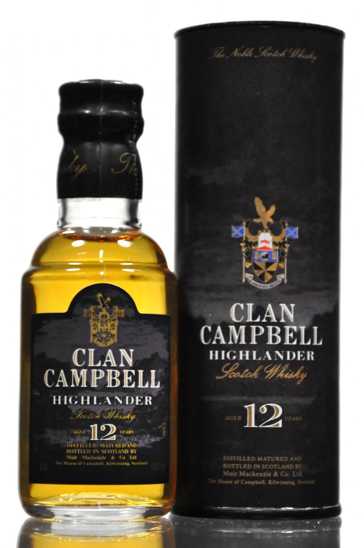 Clan Campbell 12 Year Old Miniature