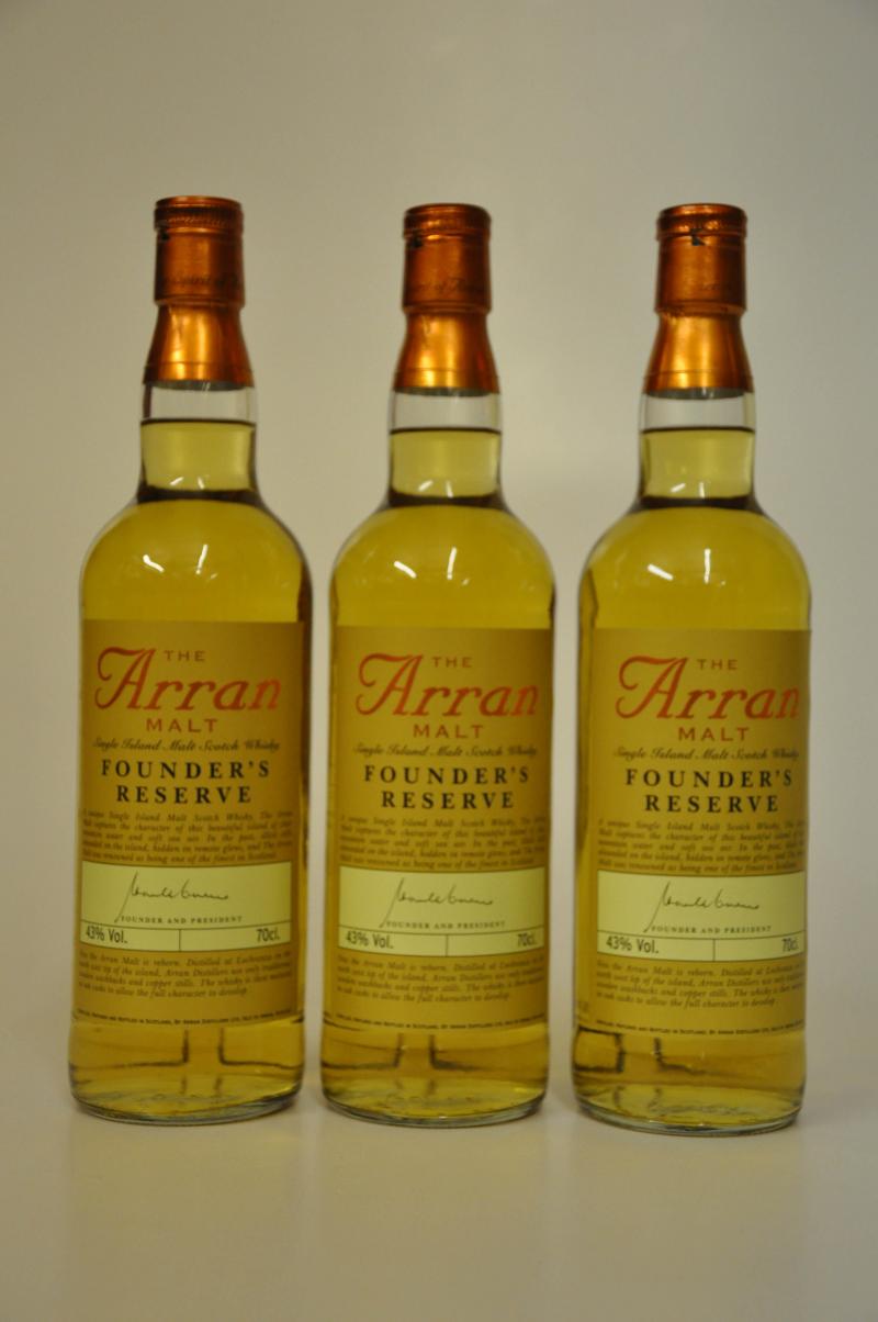 3 x Arran Founders Reserve