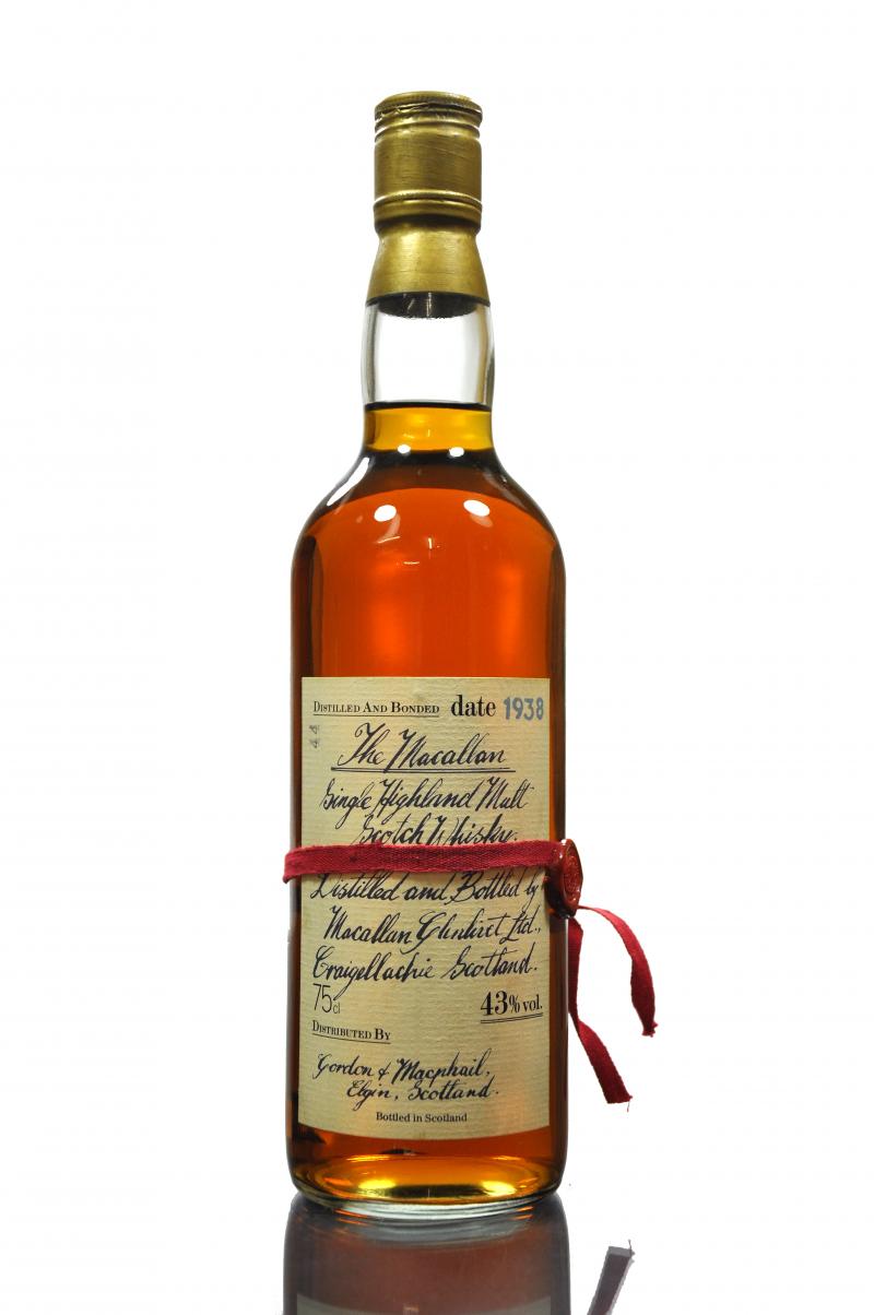 Macallan 1938 - Gordon & MacPhail - Handwritten Label