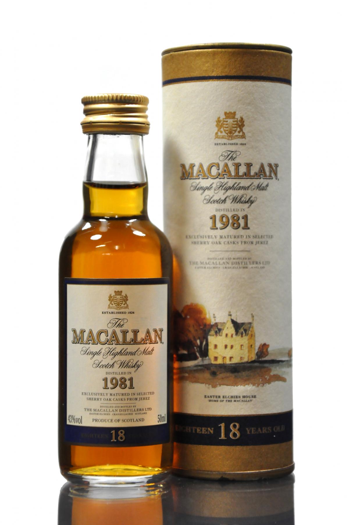 Macallan 1981 - 18 Year Old Miniature