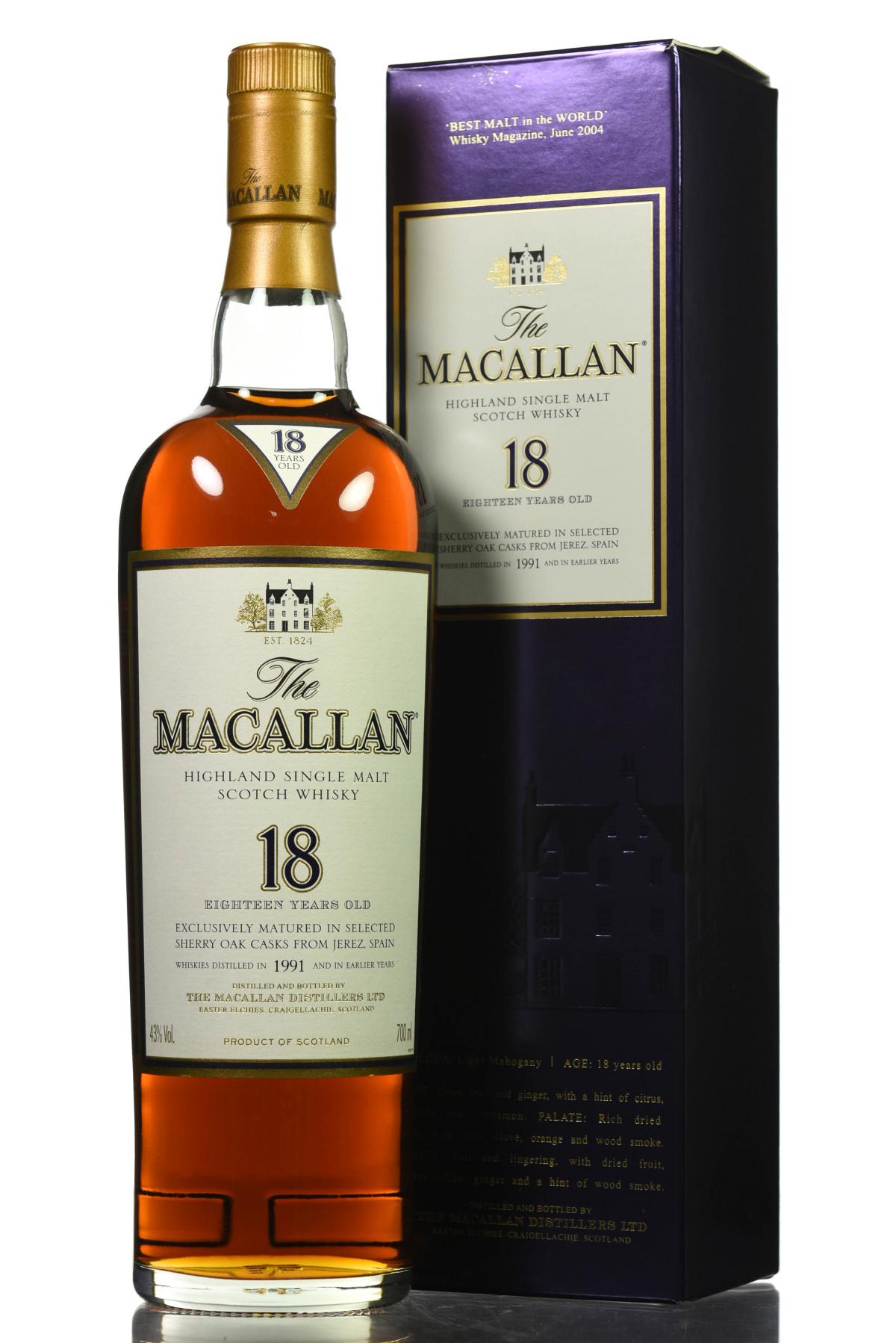 Macallan 1991 - 18 Year Old