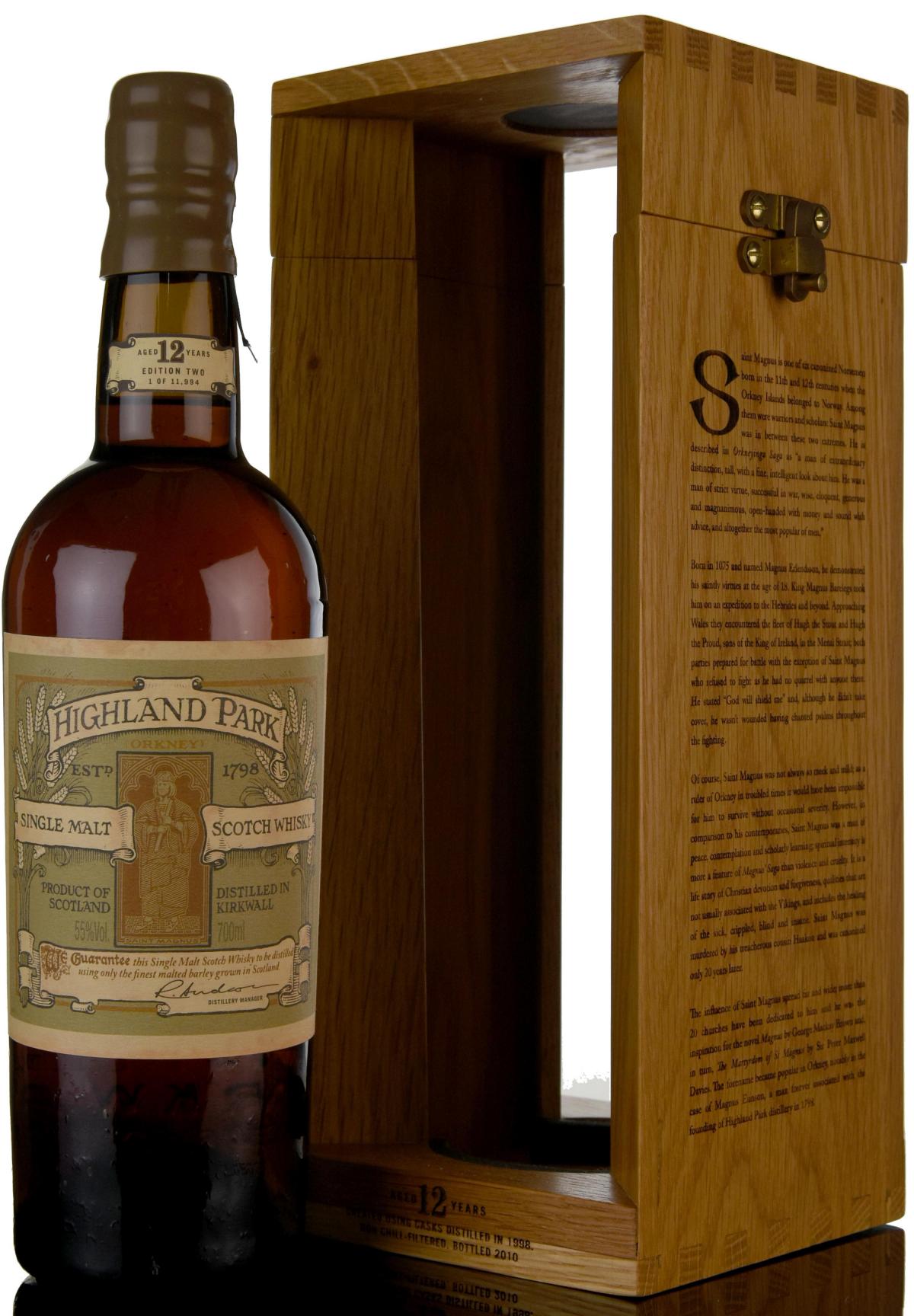 Highland Park 12 Year Old - St Magnus - Second Edition
