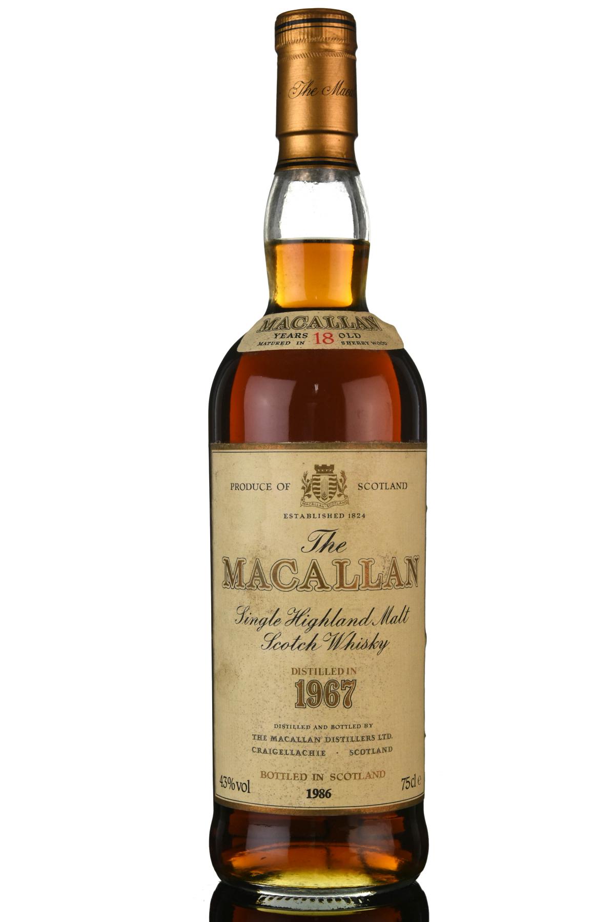 Macallan 1967-1986 - 18 Year Old