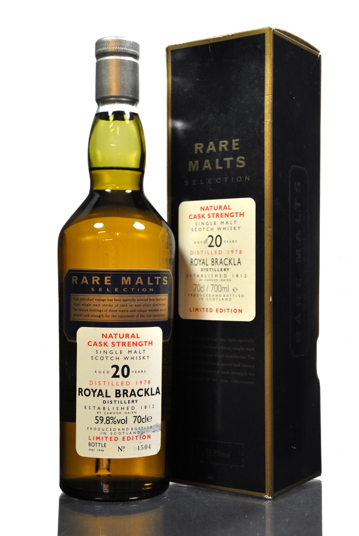 Royal Brackla 1978-1998 - 20 Year Old - Rare Malts 59.8%