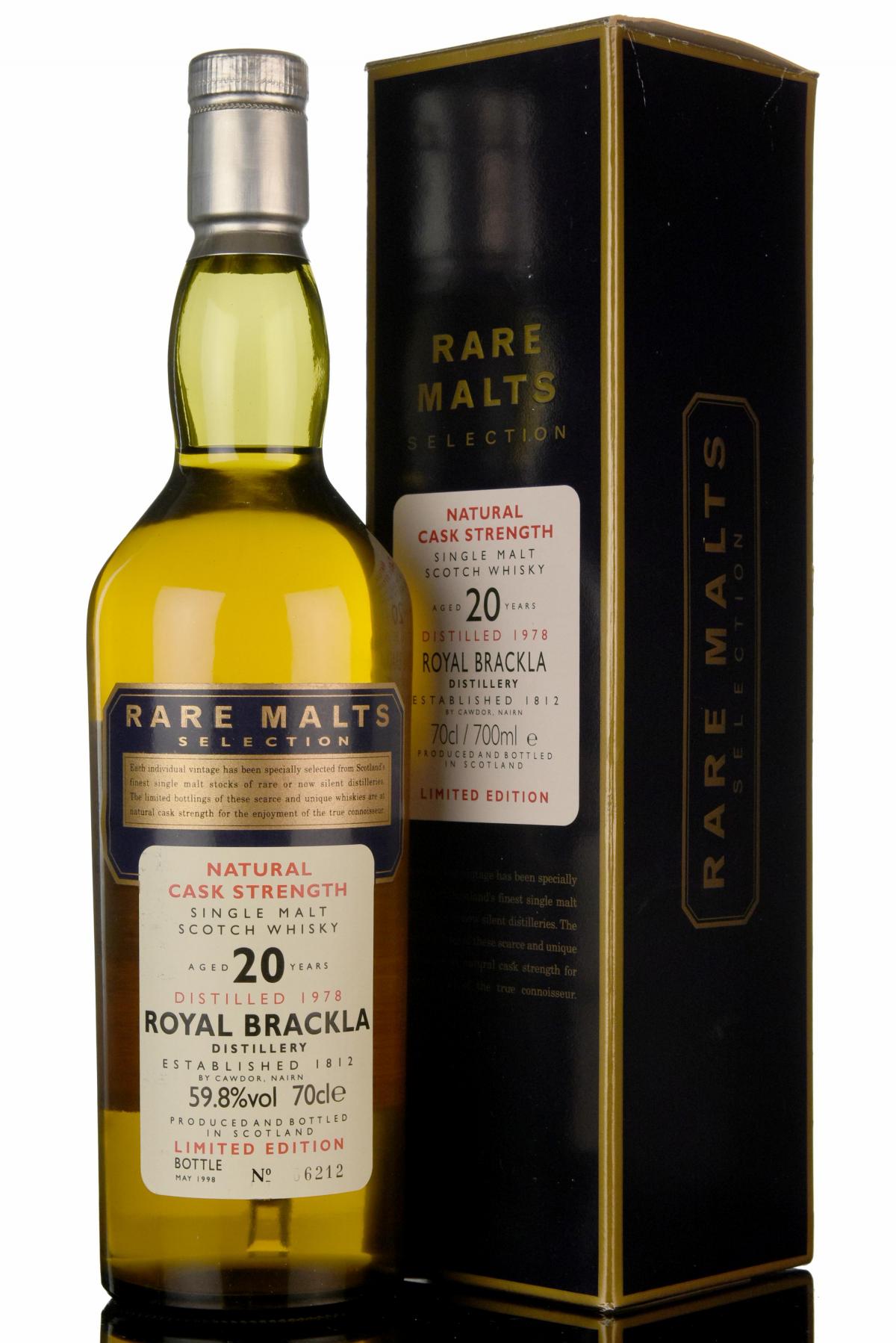 Royal Brackla 1978-1998 - 20 Year Old - Rare Malts 59.8%