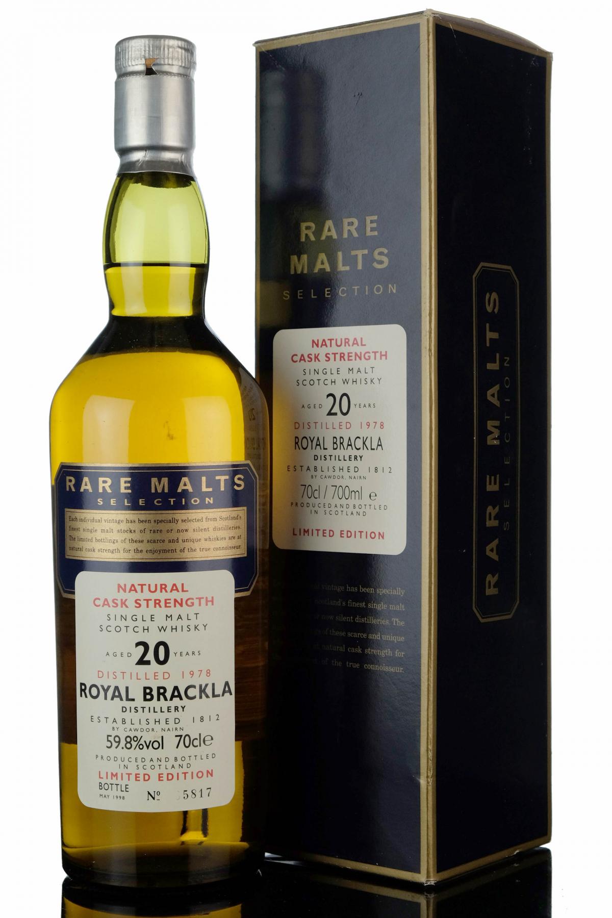Royal Brackla 1978-1998 - 20 Year Old - Rare Malts 59.8%
