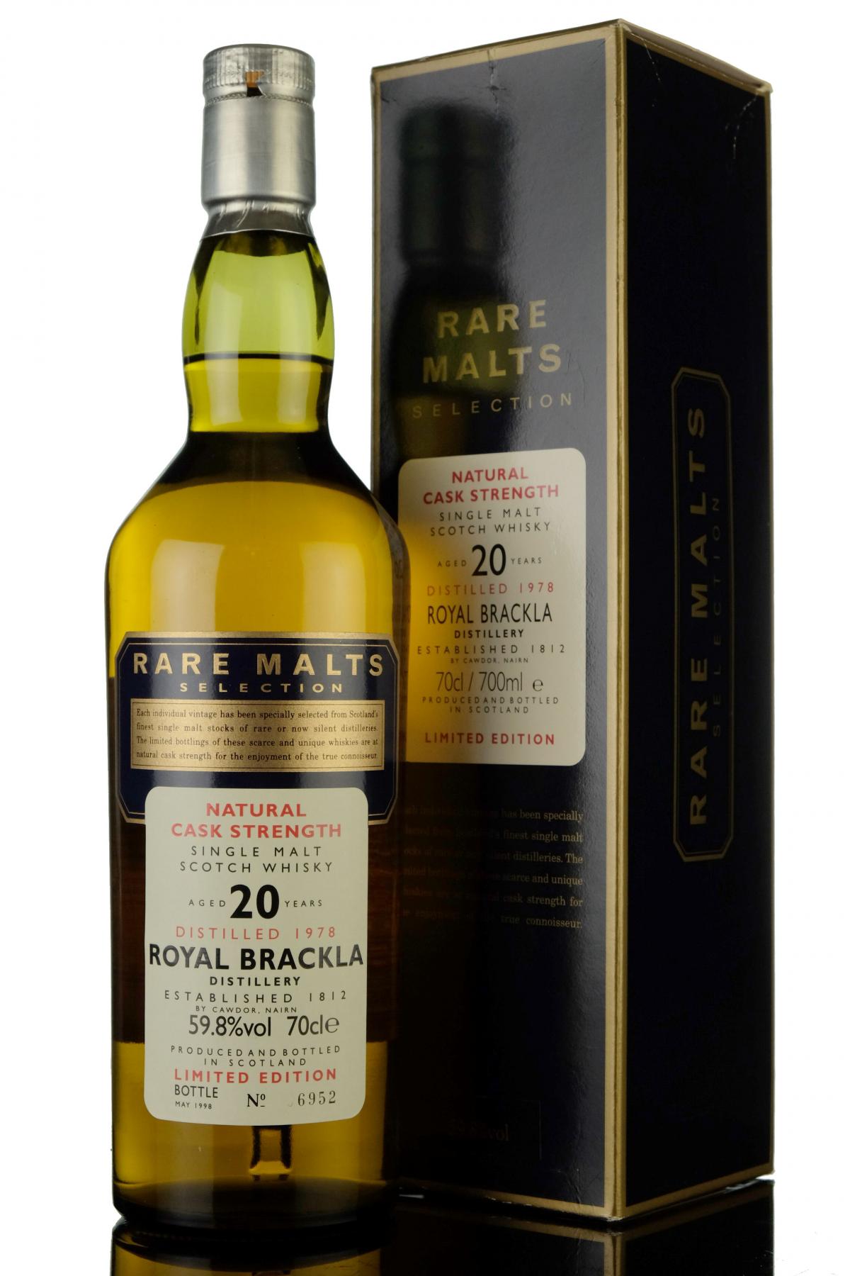 Royal Brackla 1978-1998 - 20 Year Old - Rare Malts 59.8%