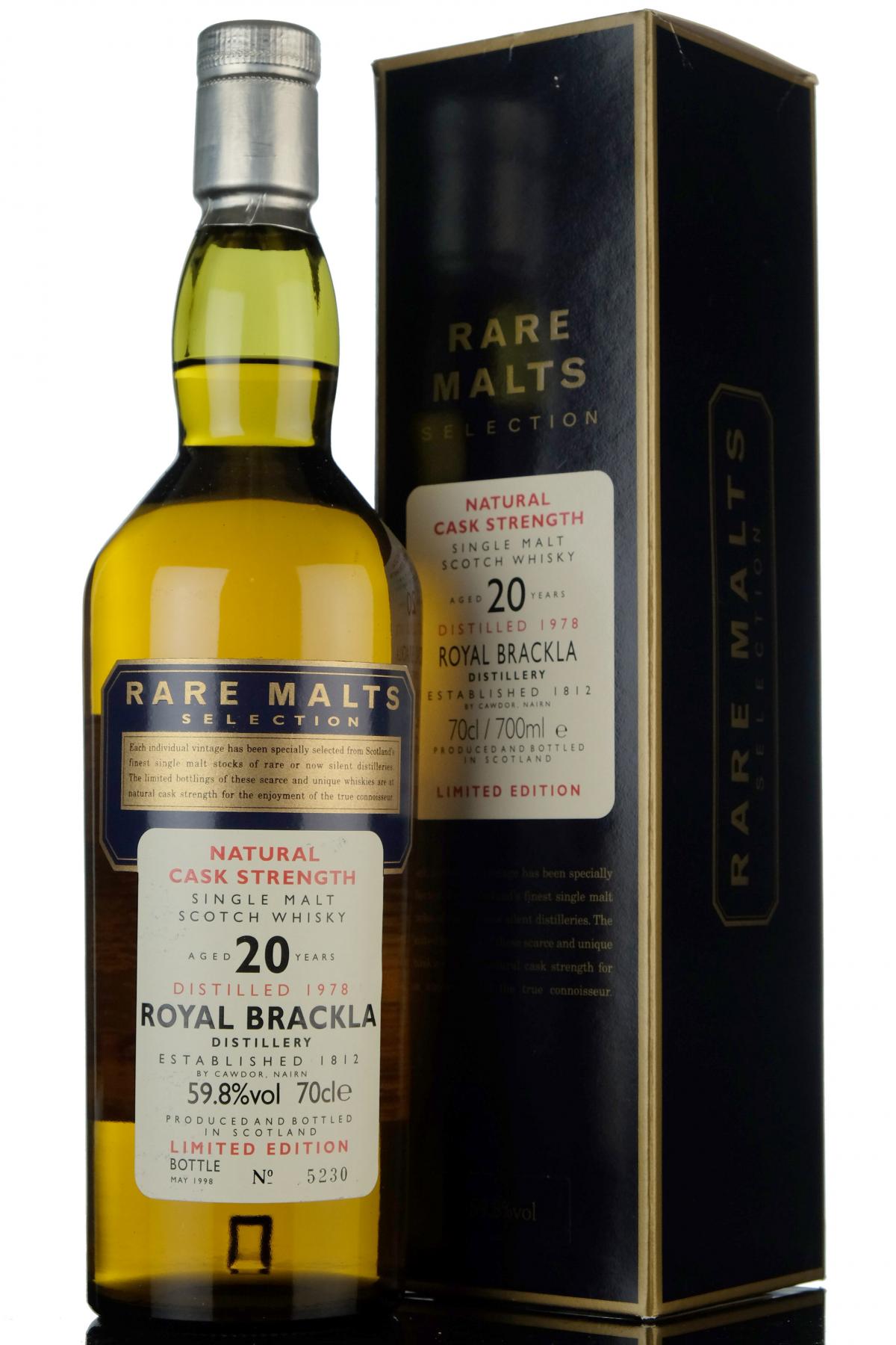 Royal Brackla 1978-1998 - 20 Year Old - Rare Malts 59.8%