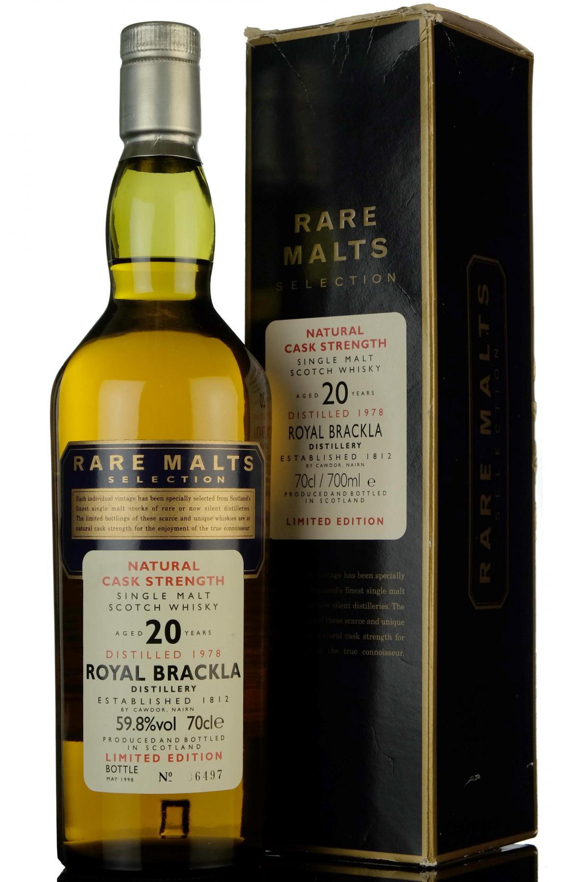 Royal Brackla 1978-1998 - 20 Year Old - Rare Malts 59.8%