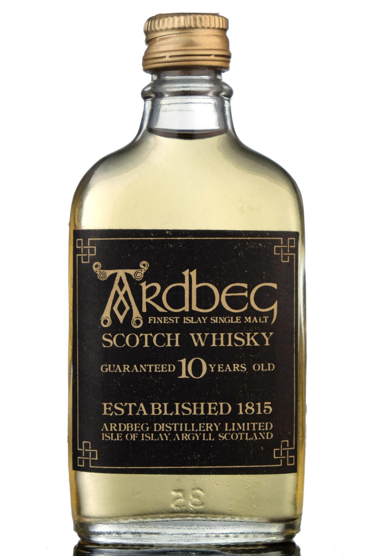 Ardbeg 10 Year Old - Guaranteed - 1980s - Miniature