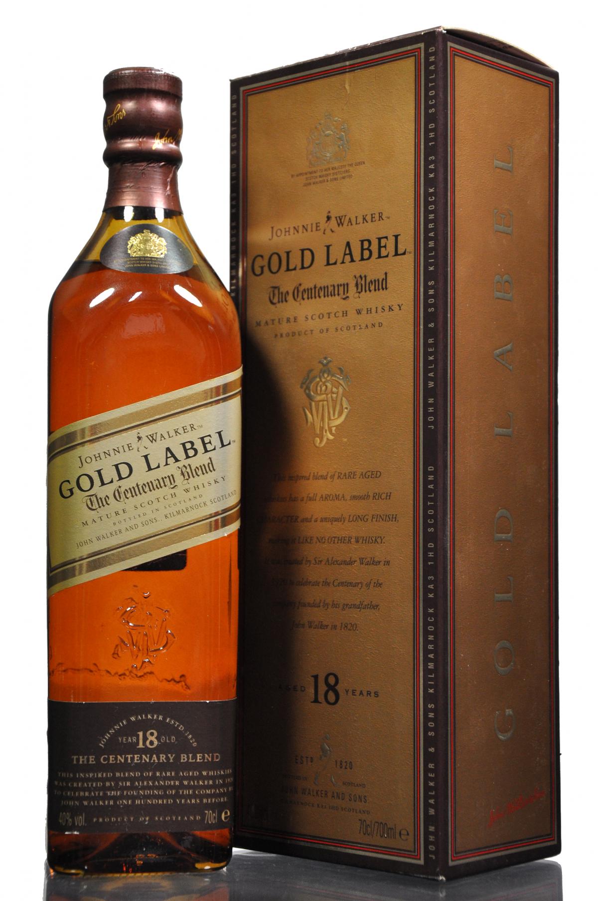 Johnnie Walker 18 Year Old - Gold Label - The Centenary Blend