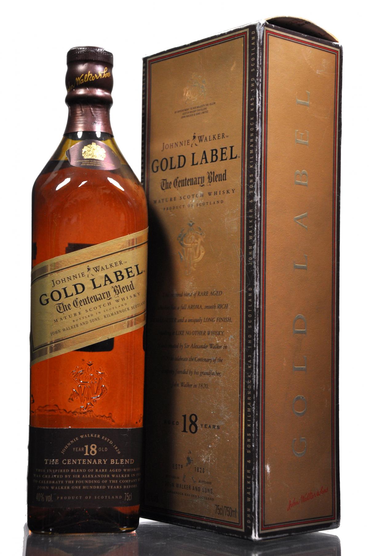 Johnnie Walker 18 Year Old - Gold Label - The Centenary Blend