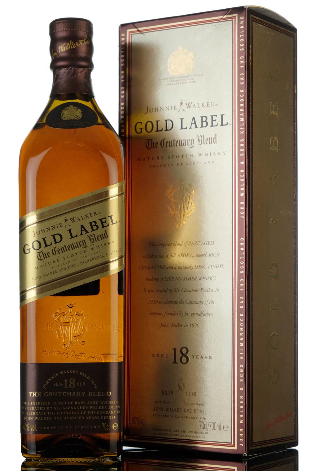 Johnnie Walker 18 Year Old - Gold Label - The Centenary Blend