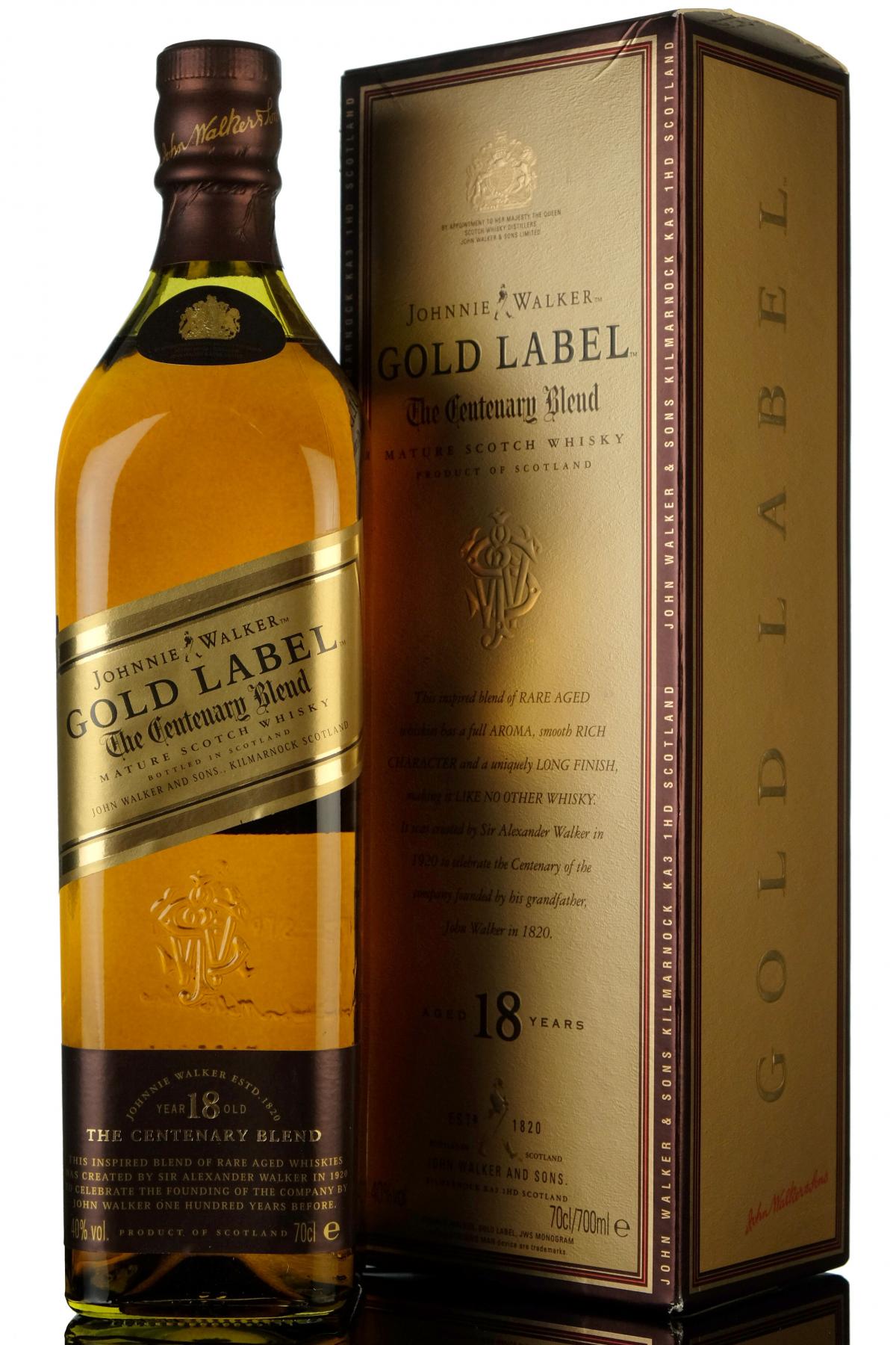 Johnnie Walker 18 Year Old - Gold Label - The Centenary Blend