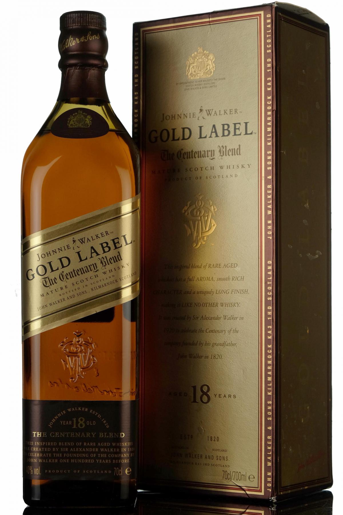 Johnnie Walker 18 Year Old - Gold Label - The Centenary Blend