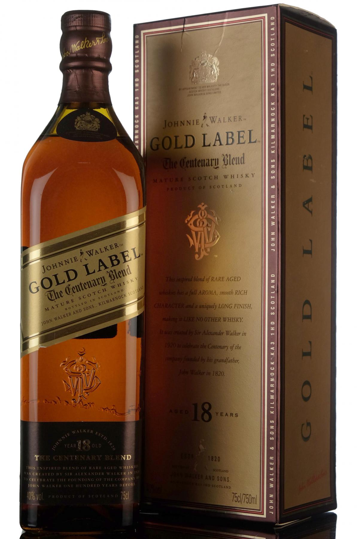 Johnnie Walker 18 Year Old - Gold Label - The Centenary Blend