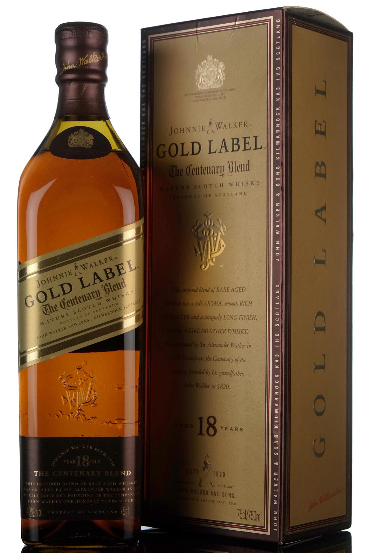 Johnnie Walker 18 Year Old - Gold Label - The Centenary Blend