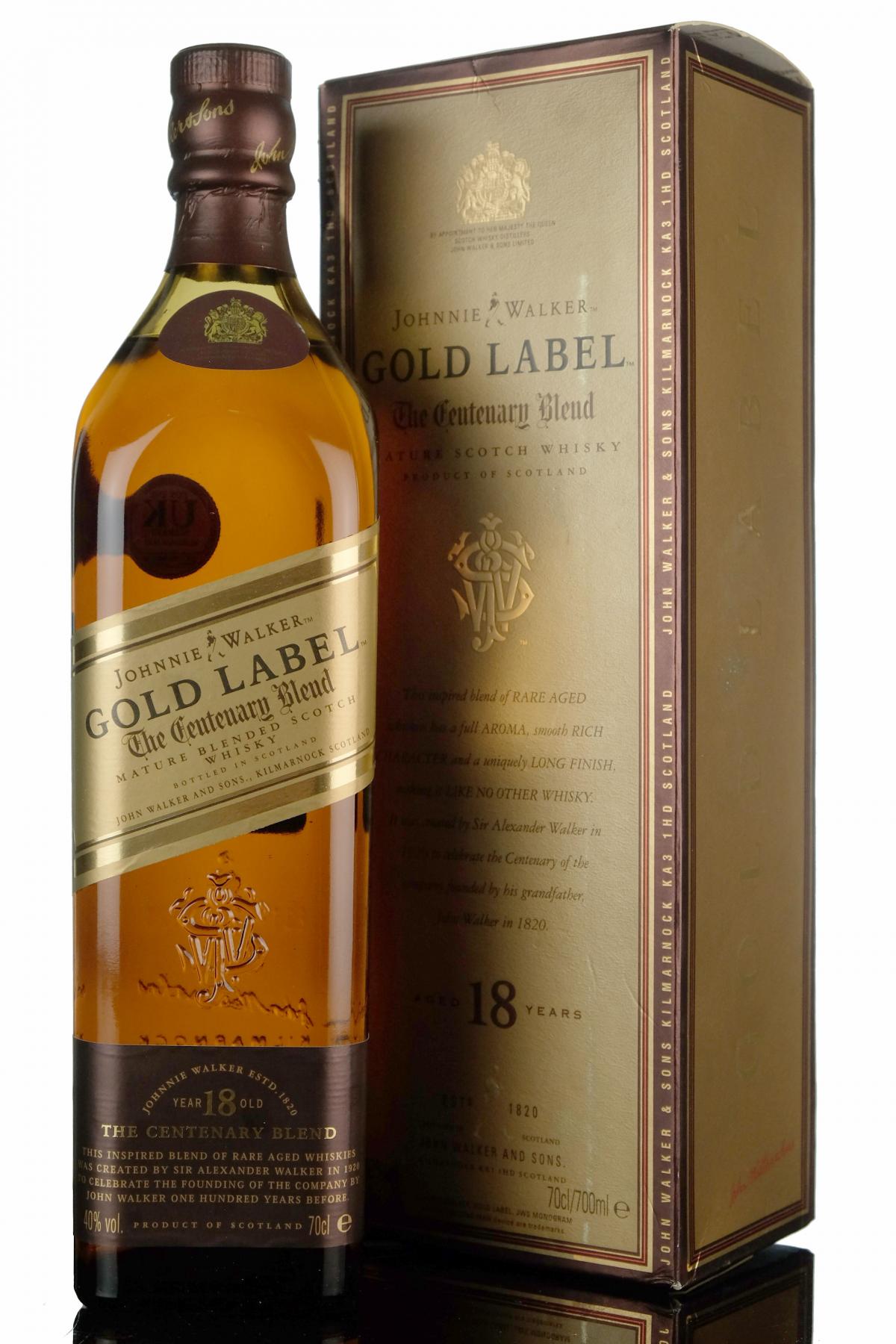Johnnie Walker 18 Year Old - Gold Label - The Centenary Blend