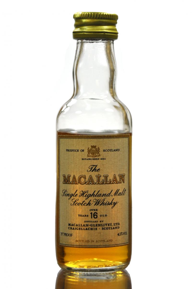 Macallan 16 Year Old Miniature