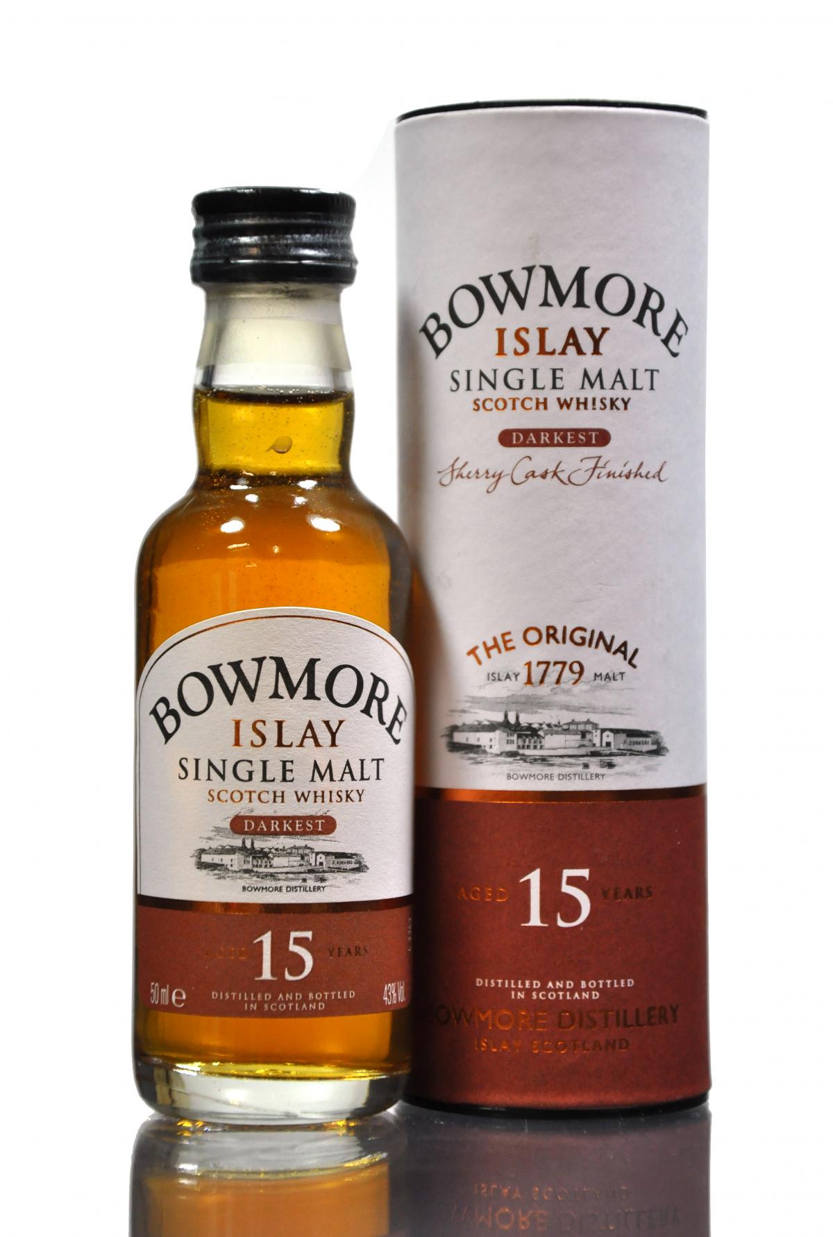 Bowmore Darkest - 15 Year Old Miniature