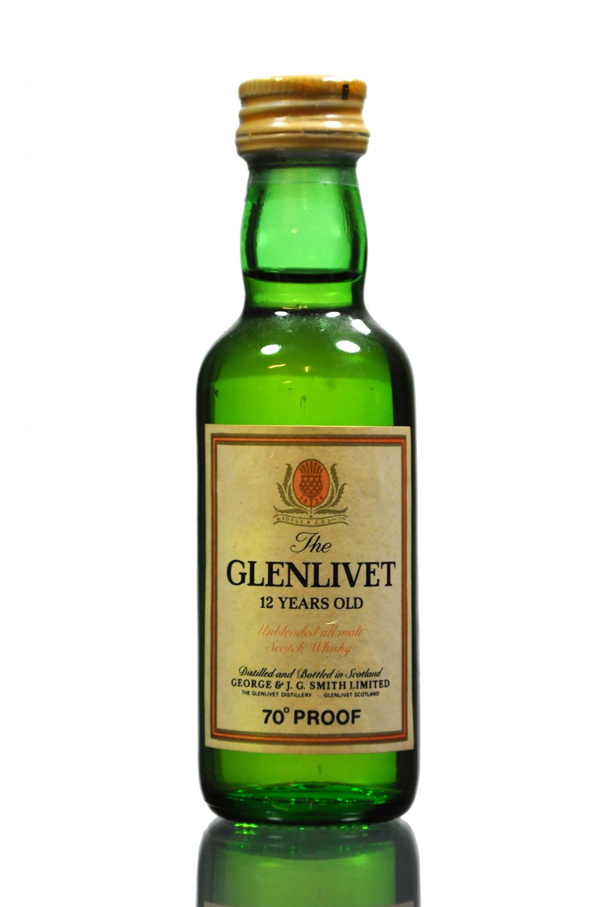 Glenlivet 12 Year Old - 70 Proof Miniature