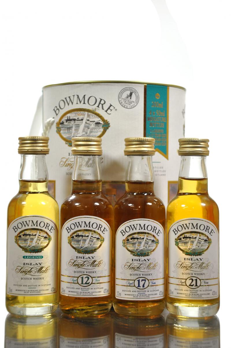 Bowmore Miniature Box Set - Legend - 12 - 17 - 21 Year Old