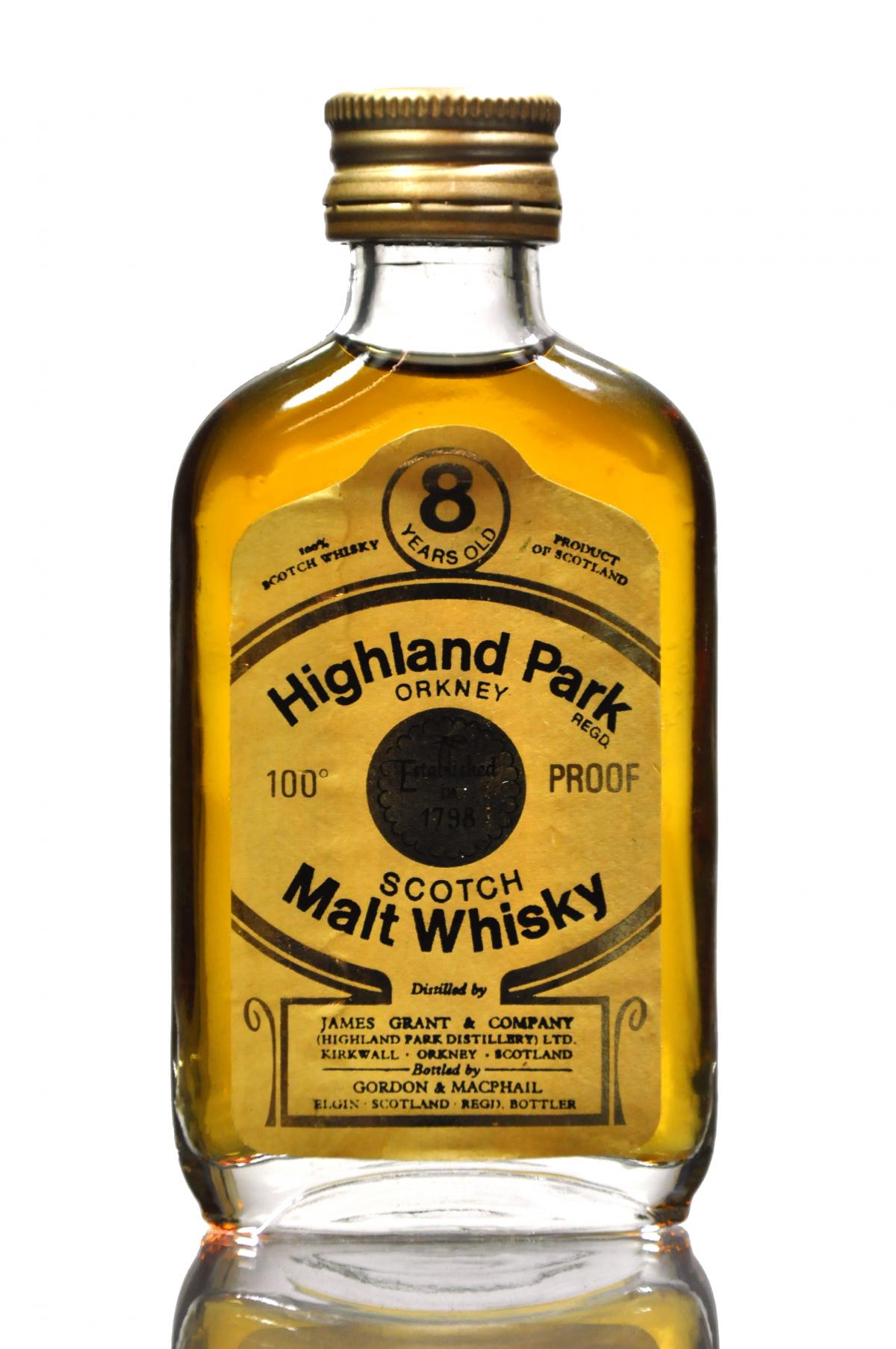 Highland Park 8 Year Old - Gordon & MacPhail - 100 Proof - Miniature