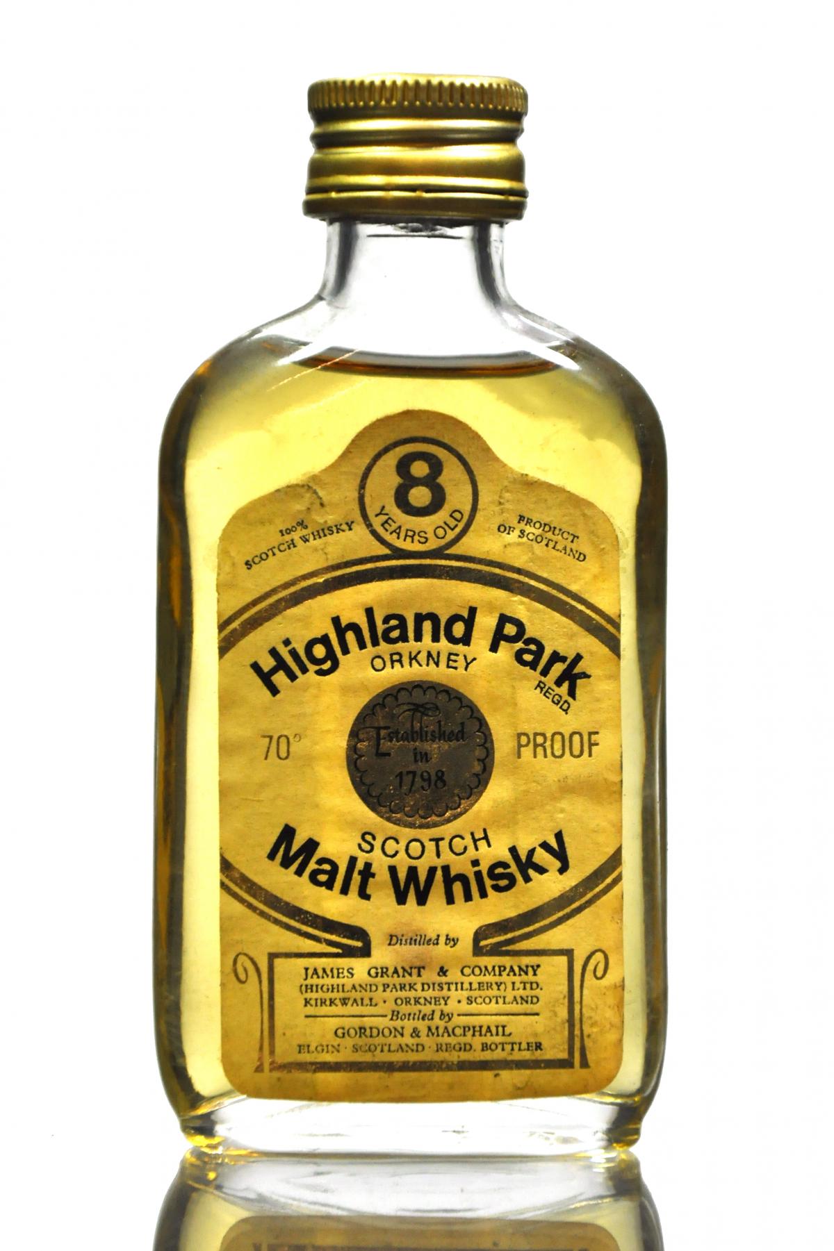 Highland Park 8 Year Old - 70 Proof - Gordon & MacPhail Miniature
