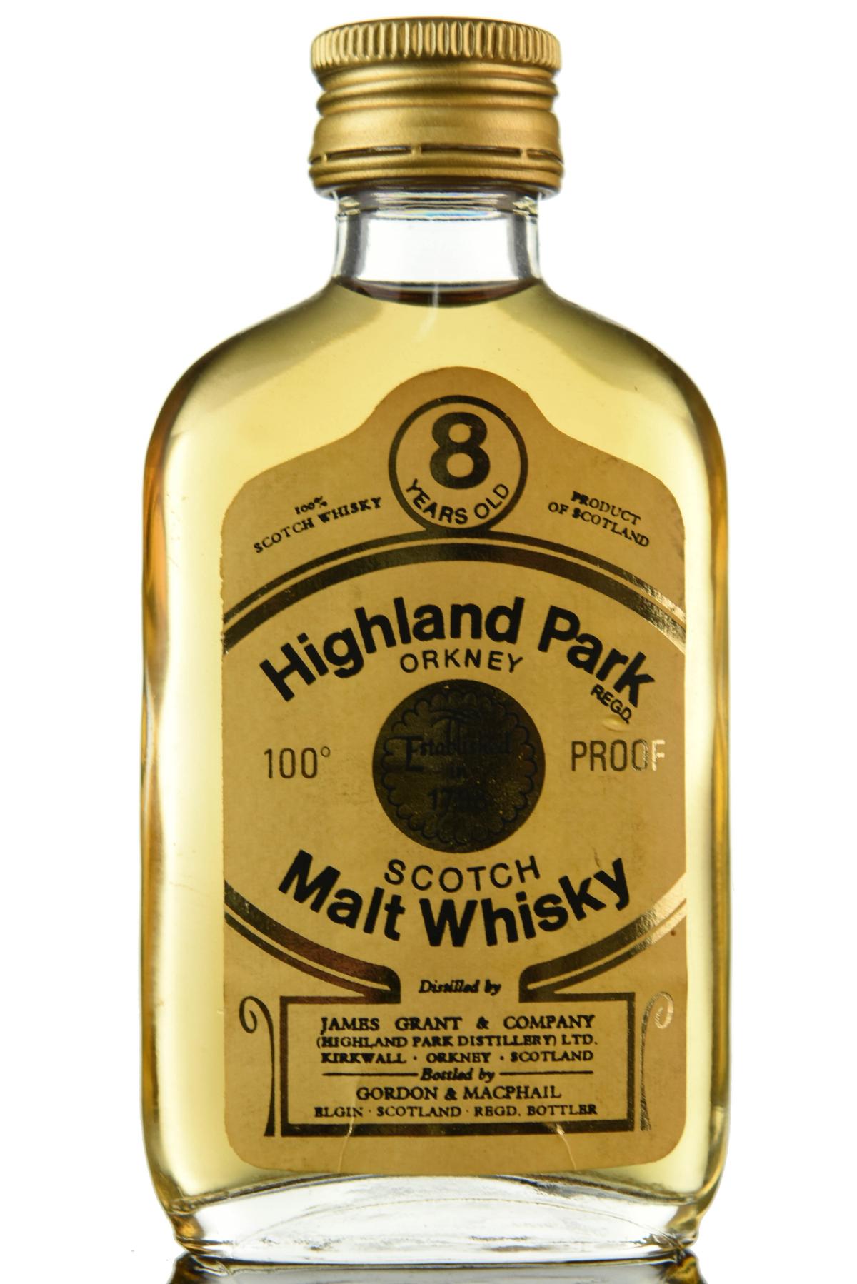 Highland Park 8 Year Old - Gordon & MacPhail - 100 Proof - Miniature