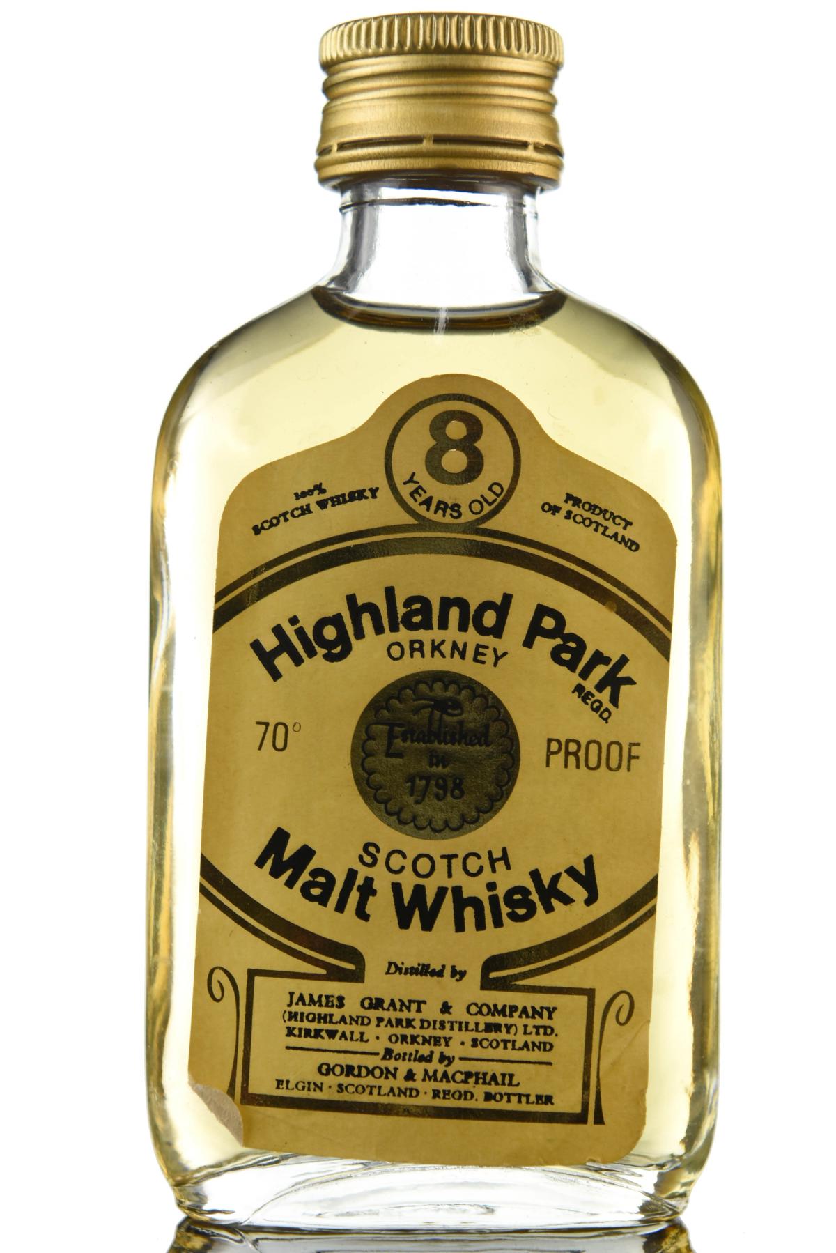 Highland Park 8 Year Old - 70 Proof - Gordon & MacPhail Miniature