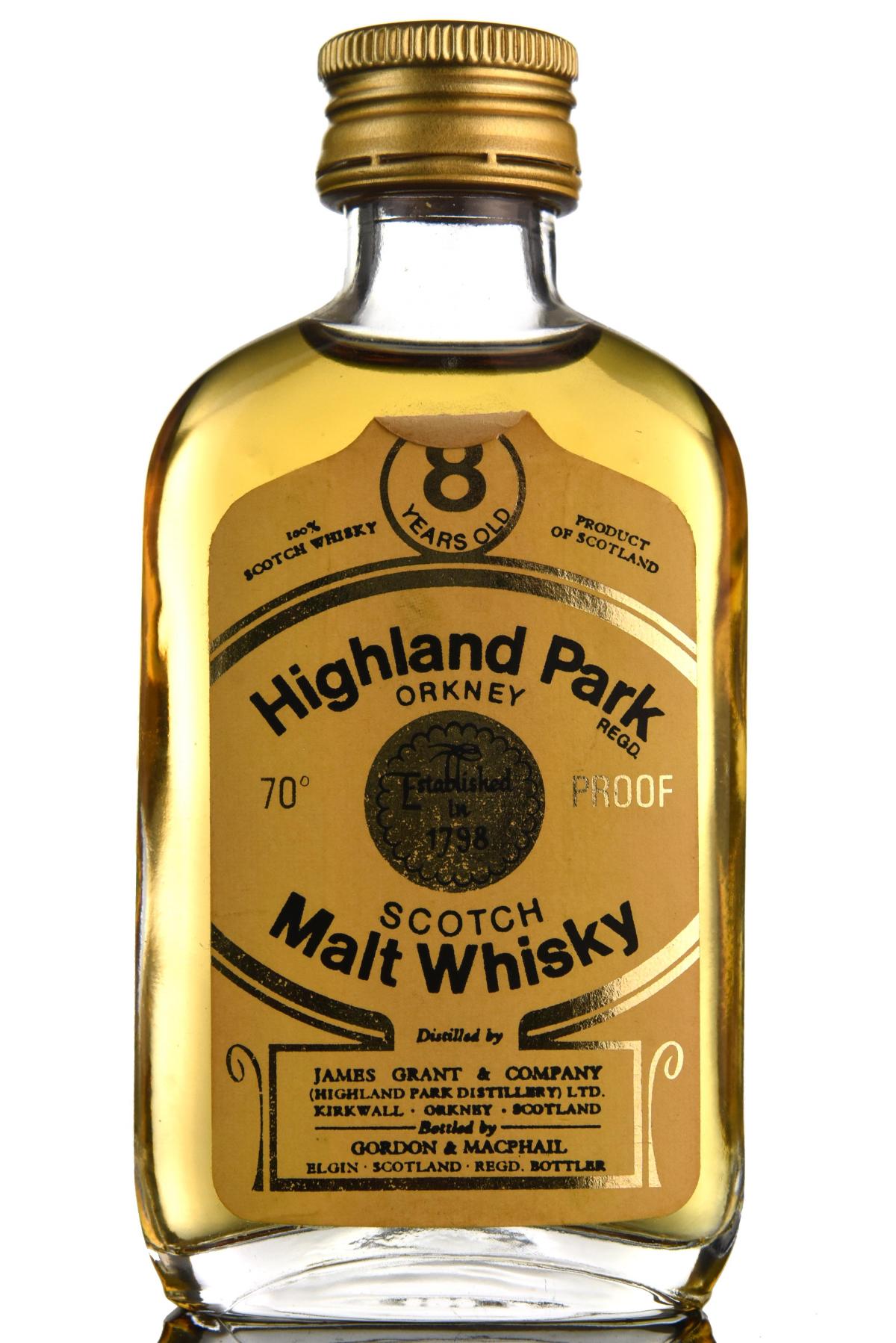 Highland Park 8 Year Old - 70 Proof - Gordon & MacPhail Miniature