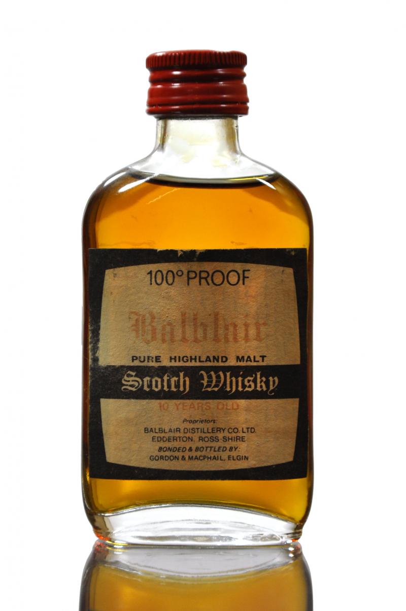 Balblair 10 Year Old - 100 Proof - Gordon & MacPhail - Black Stripe - Miniature