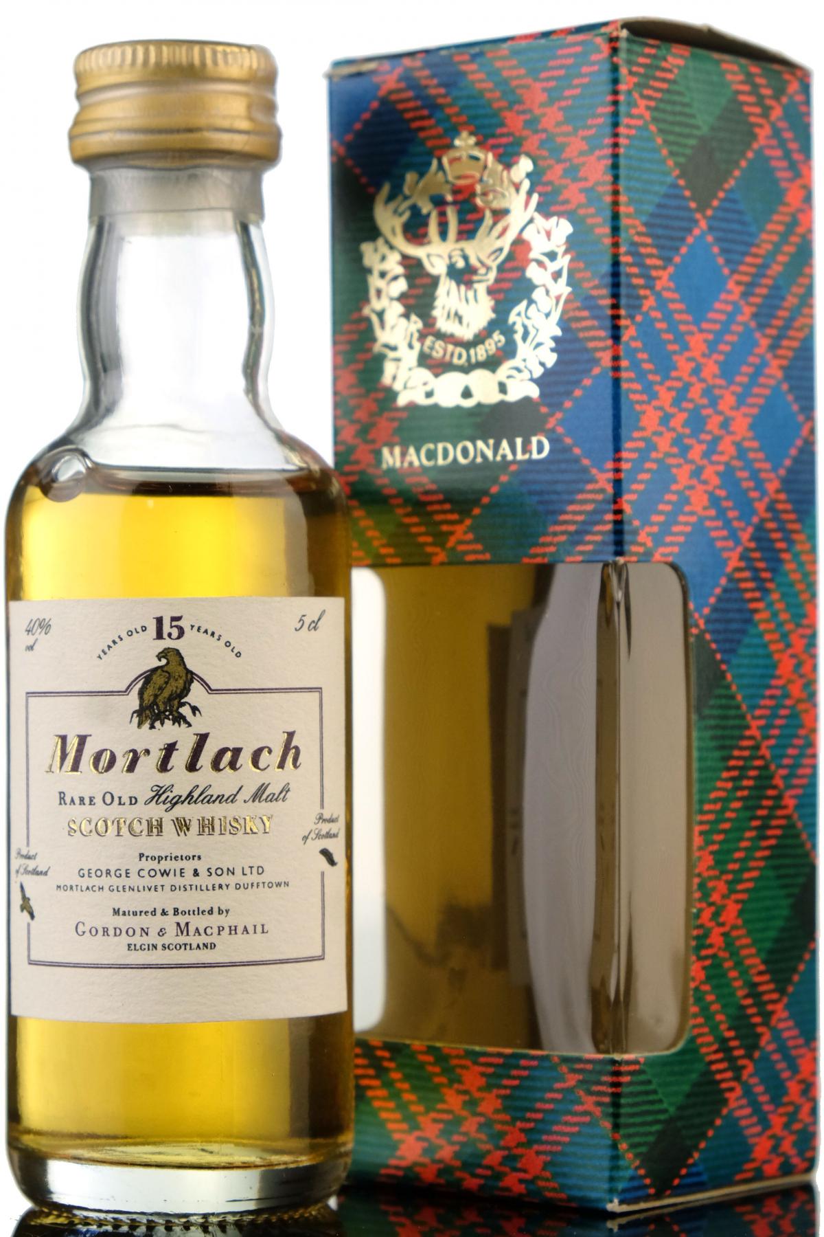 Mortlach 15 Year Old - Gordon & MacPhail Miniature