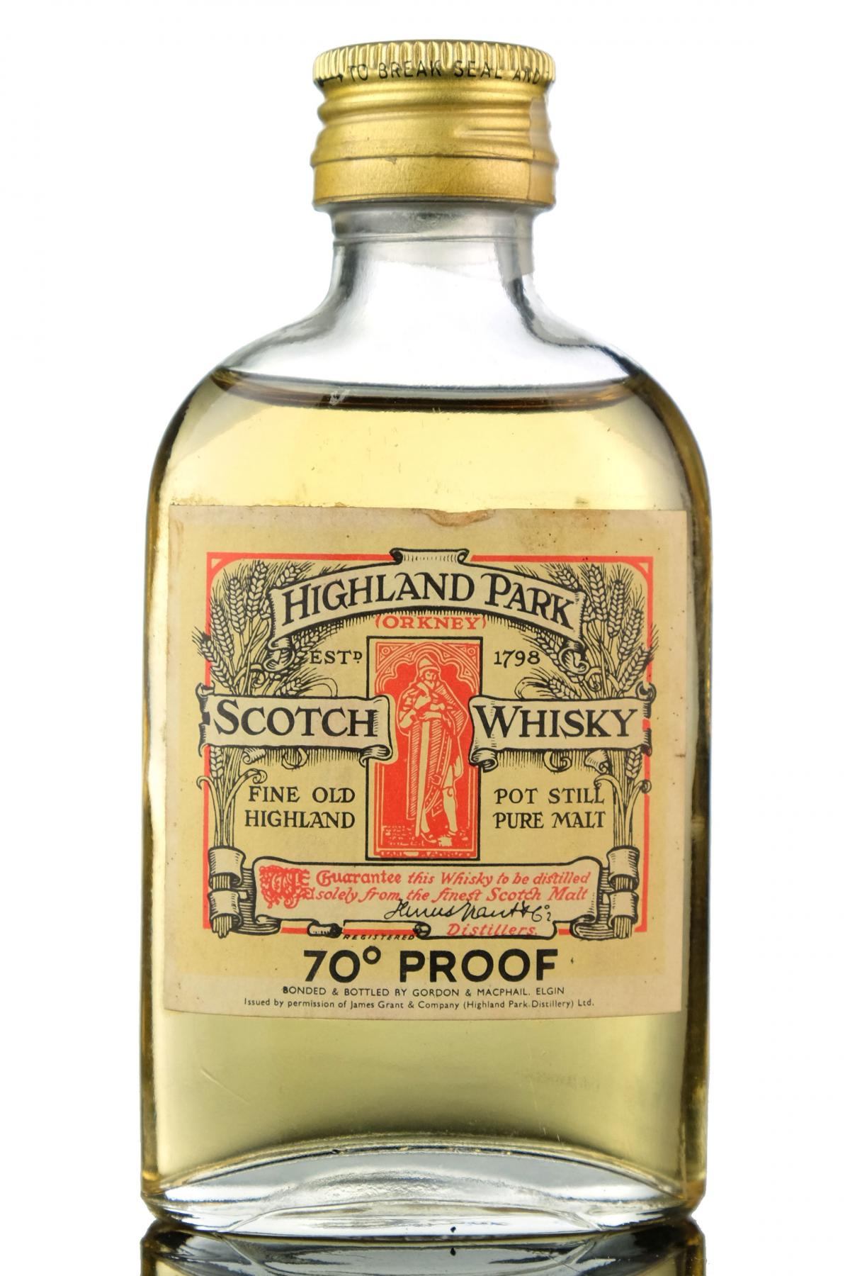 Highland Park 70 Proof - Gordon & MacPhail Miniature