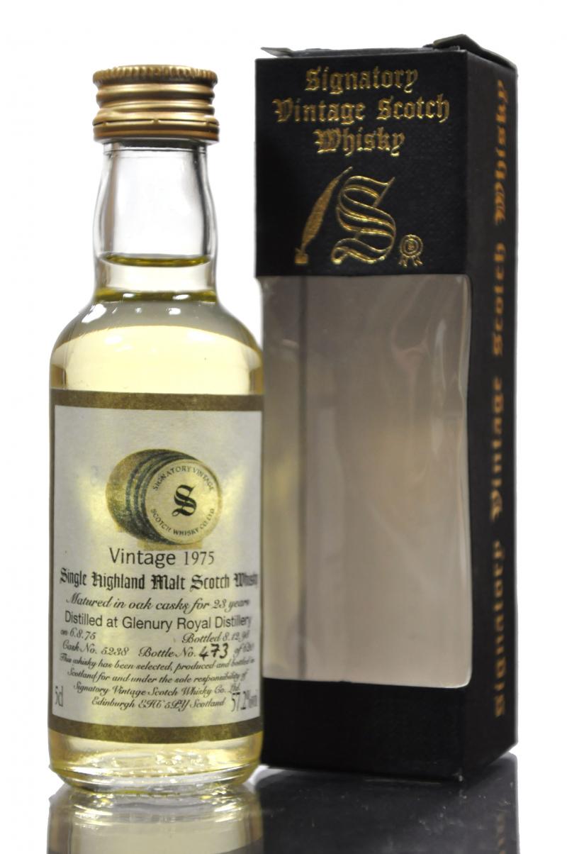 Glenury Royal 1975 - 23 Year Old - Signatory Vintage Miniature