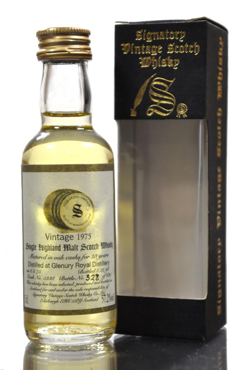 Glenury Royal 1975 - 23 Year Old - Signatory Vintage Miniature