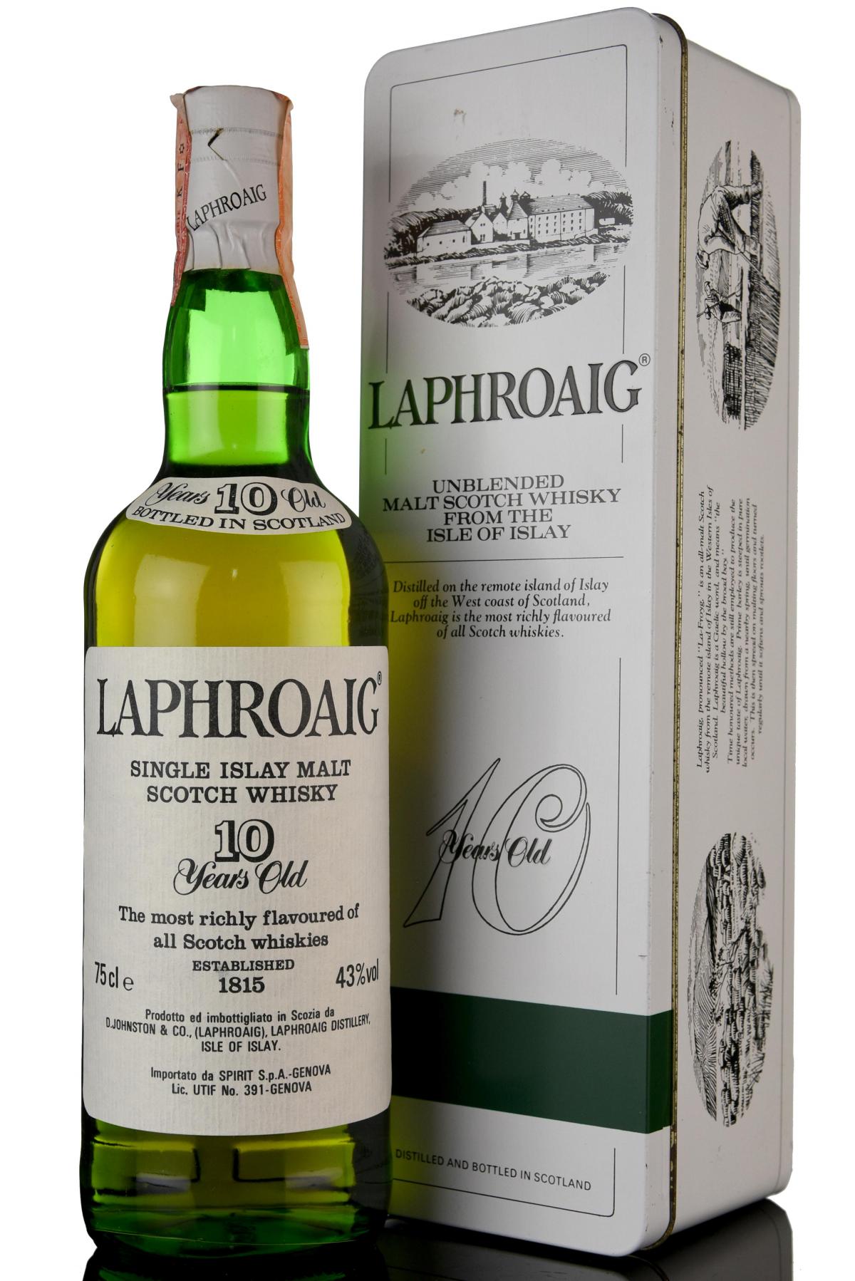 Laphroaig 10 Year Old - Circa 1990