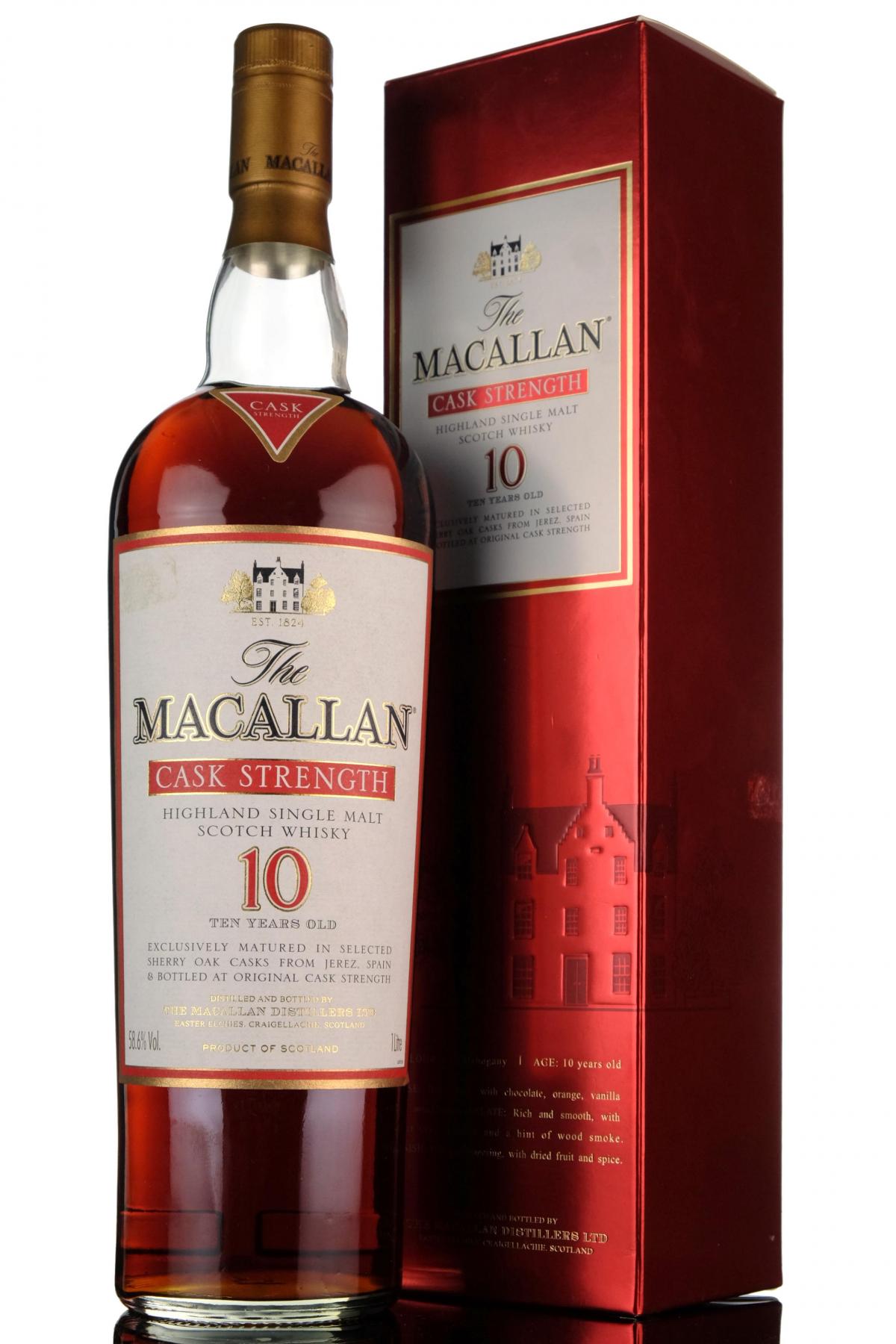 Macallan 10 Year Old  Cask Strength  1 Litre