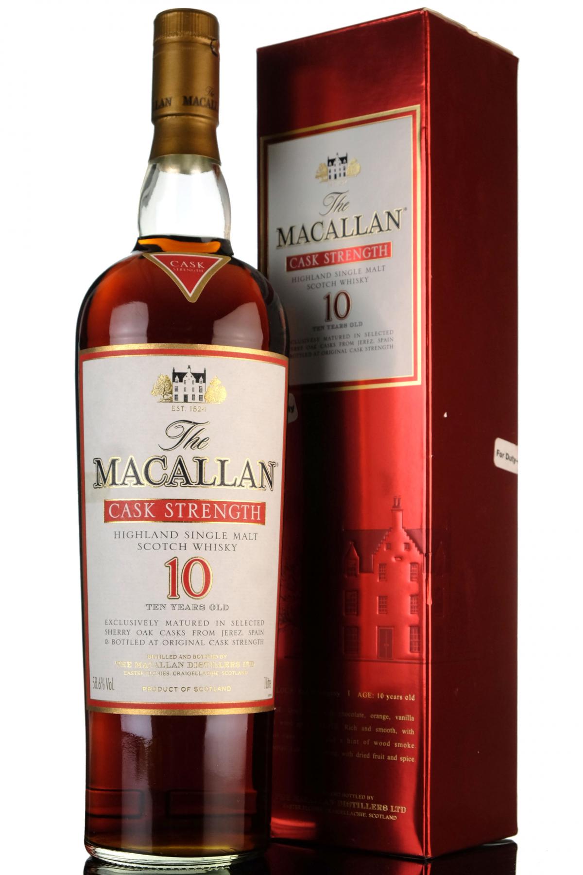 Macallan 10 Year Old  Cask Strength  1 Litre