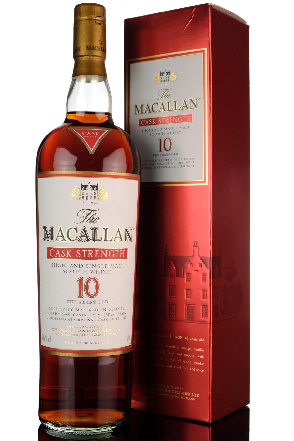 Macallan 10 Year Old  Cask Strength  1 Litre