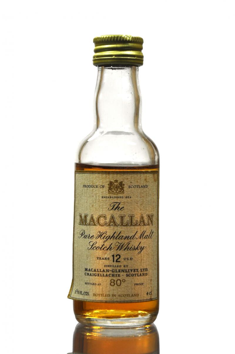 Macallan 12 Year Old Miniature
