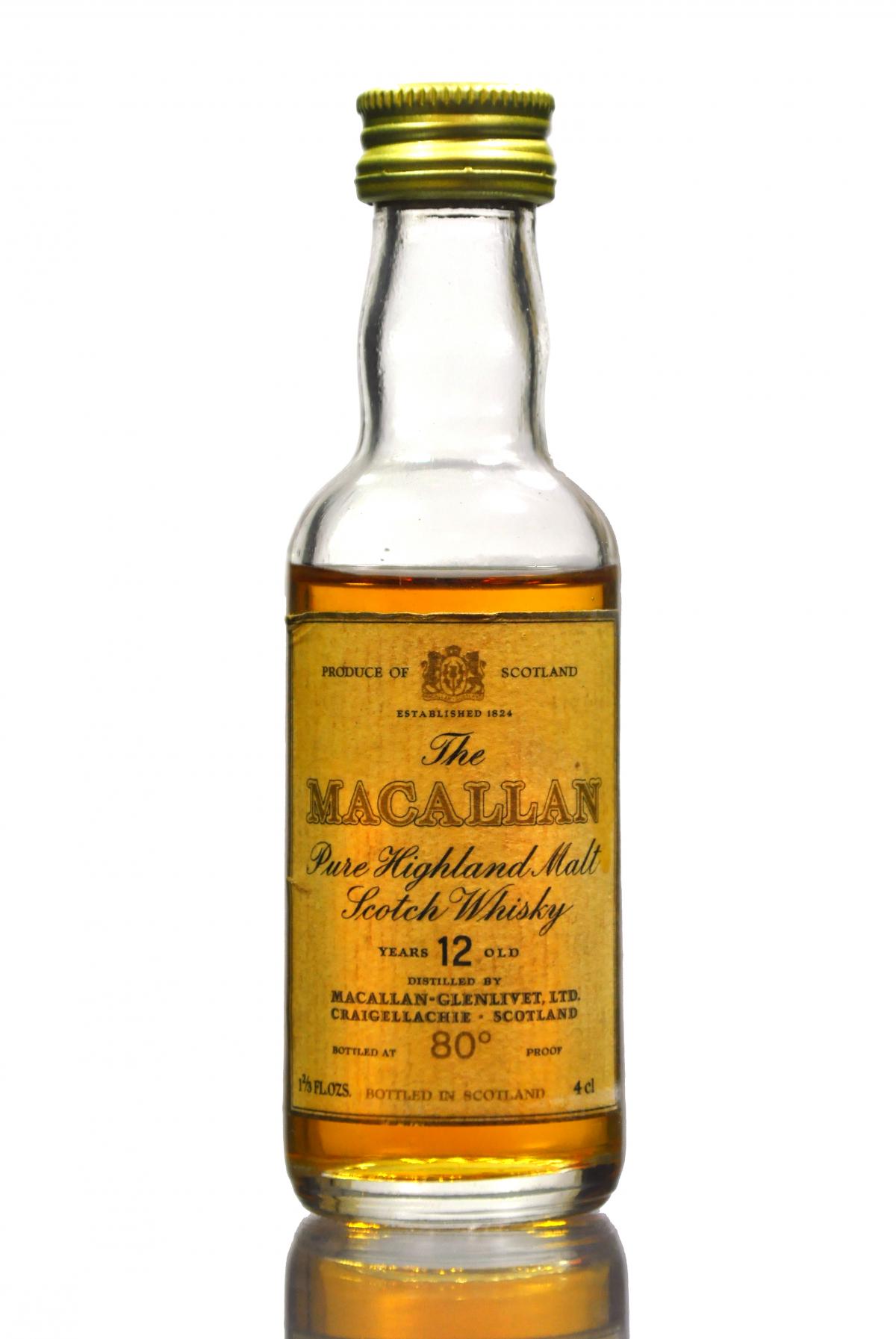 Macallan 12 Year Old Miniature