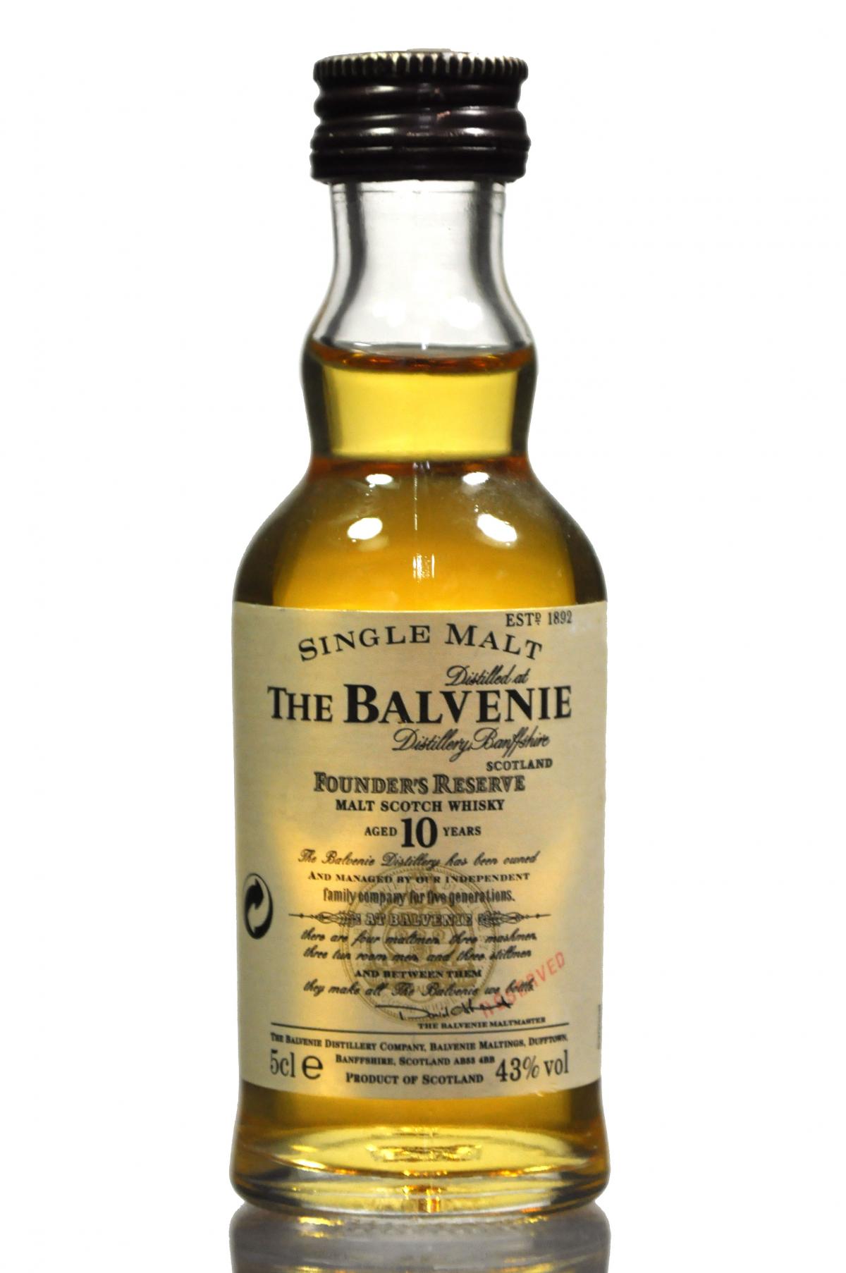 Balvenie 10 Year Old - Founders Reserve - Miniature