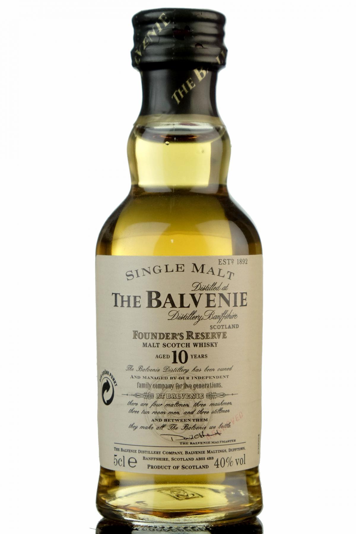 Balvenie 10 Year Old - Founders Reserve - Miniature