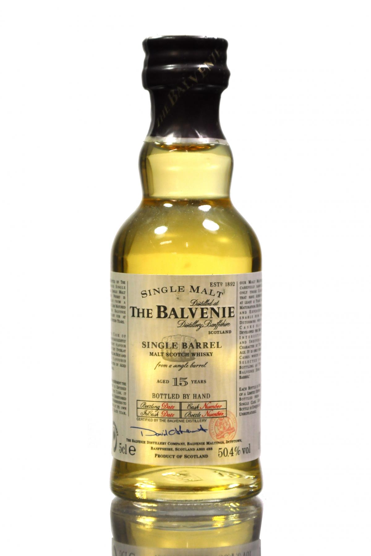 Balvenie 15 Year Old - Single Barrel Miniature