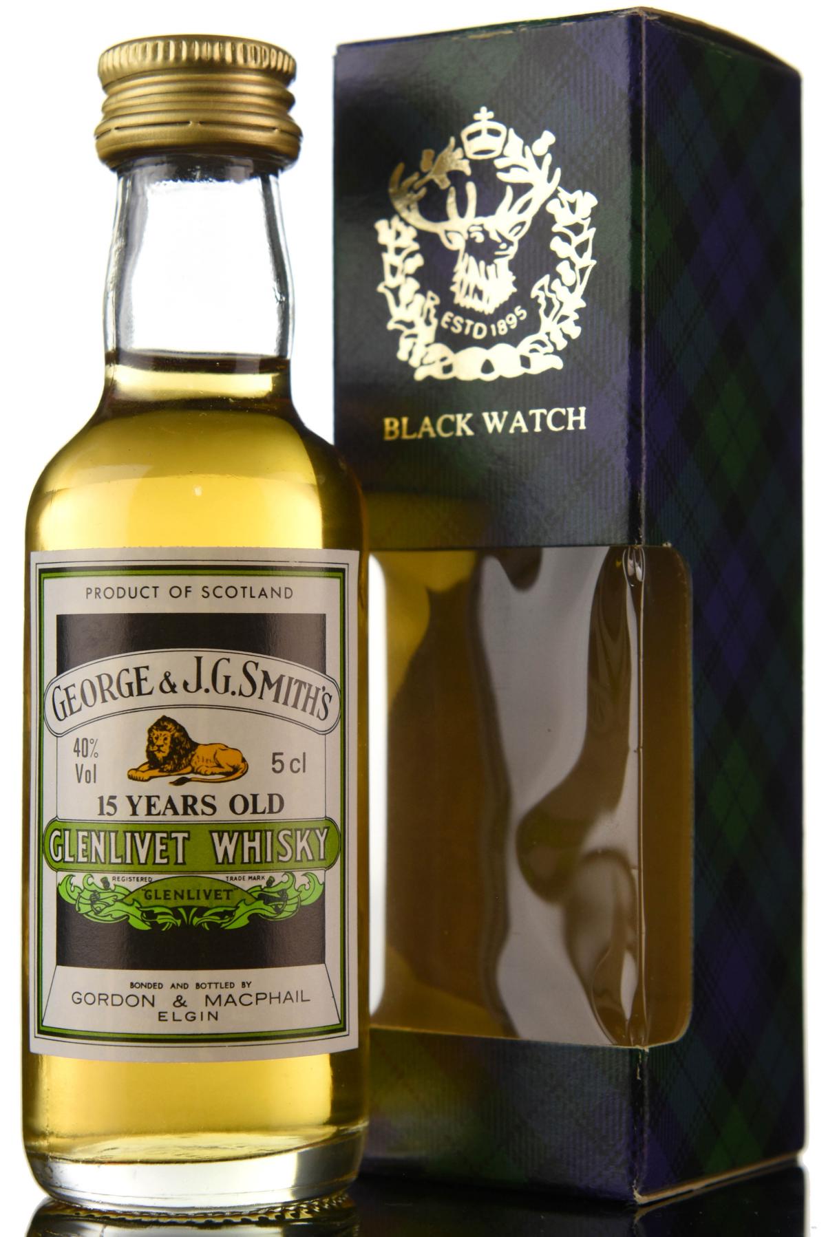 Glenlivet 15 Year Old - Gordon & MacPhail Miniature