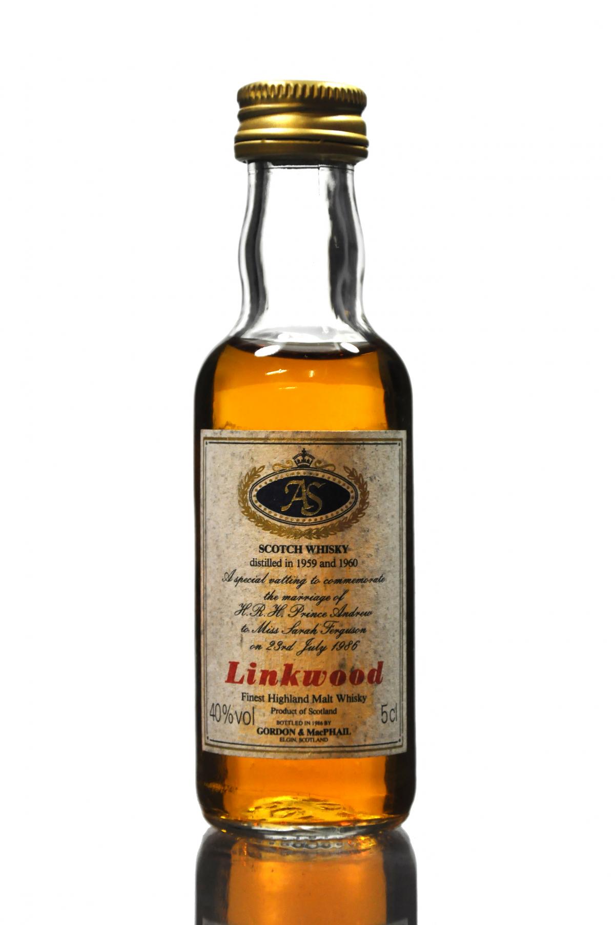 Linkwood Royal Marriage 1959 & 1960 - Gordon & MacPhail Miniature