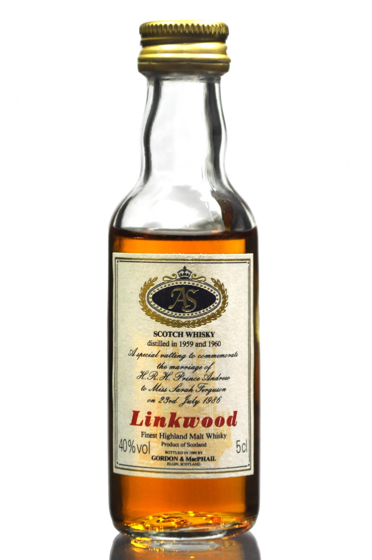 Linkwood Royal Marriage 1959 & 1960 - Gordon & MacPhail Miniature